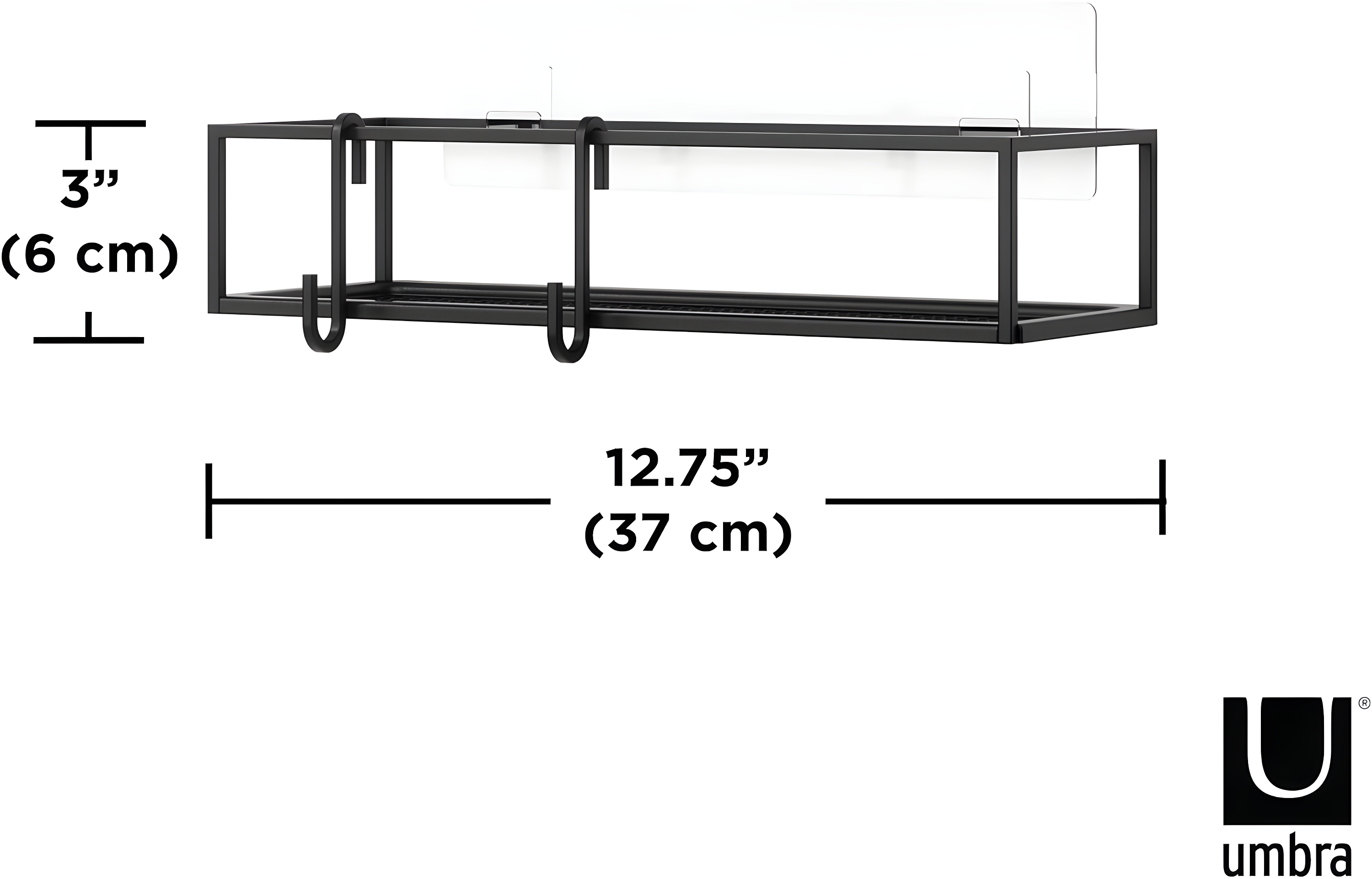 Umbra Cubiko Black Hanging Shower Bins