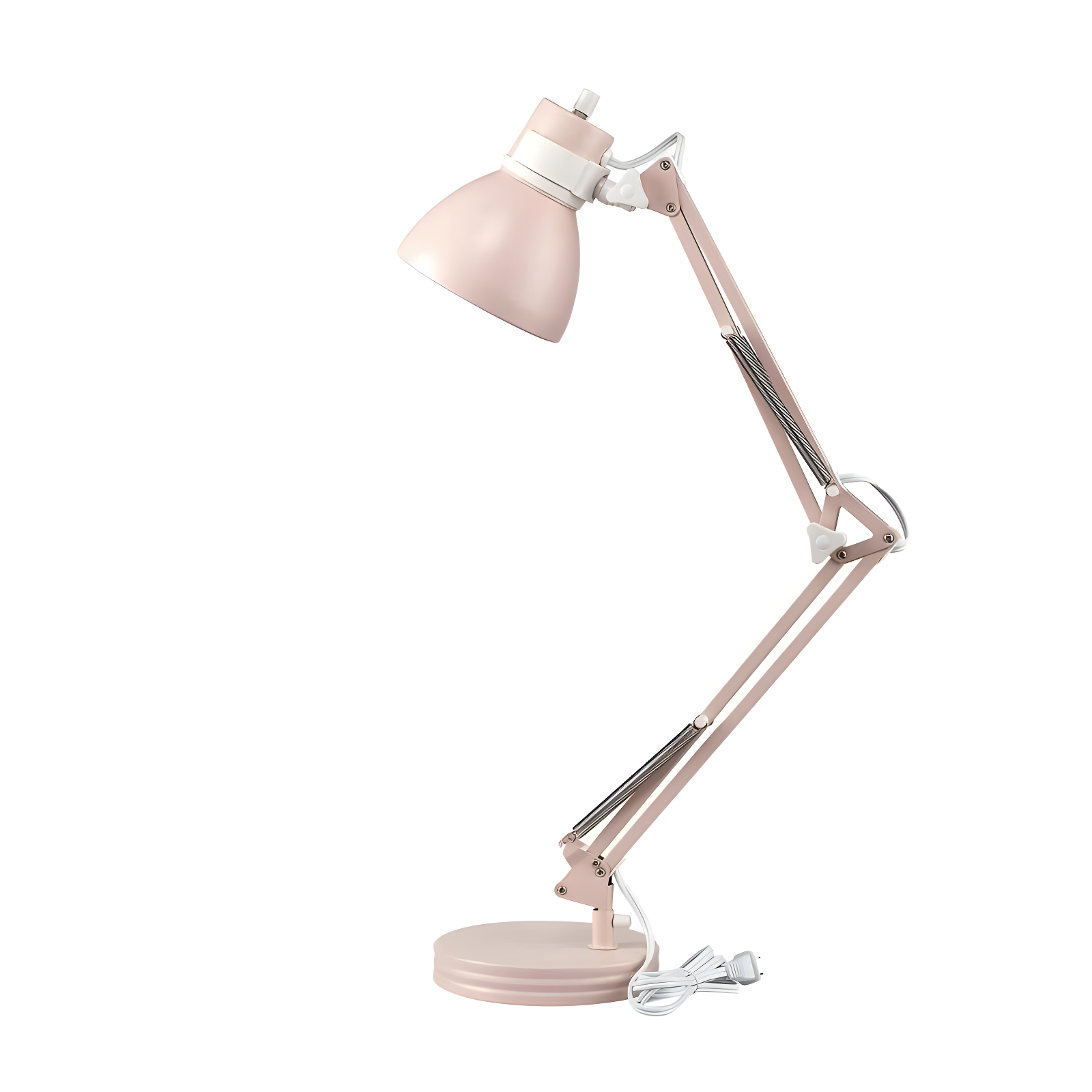 28" Architect Swing Arm Kids' Desk Lamp Matte White - Globe Electric: UL Listed, Metal Shade, 60W Max