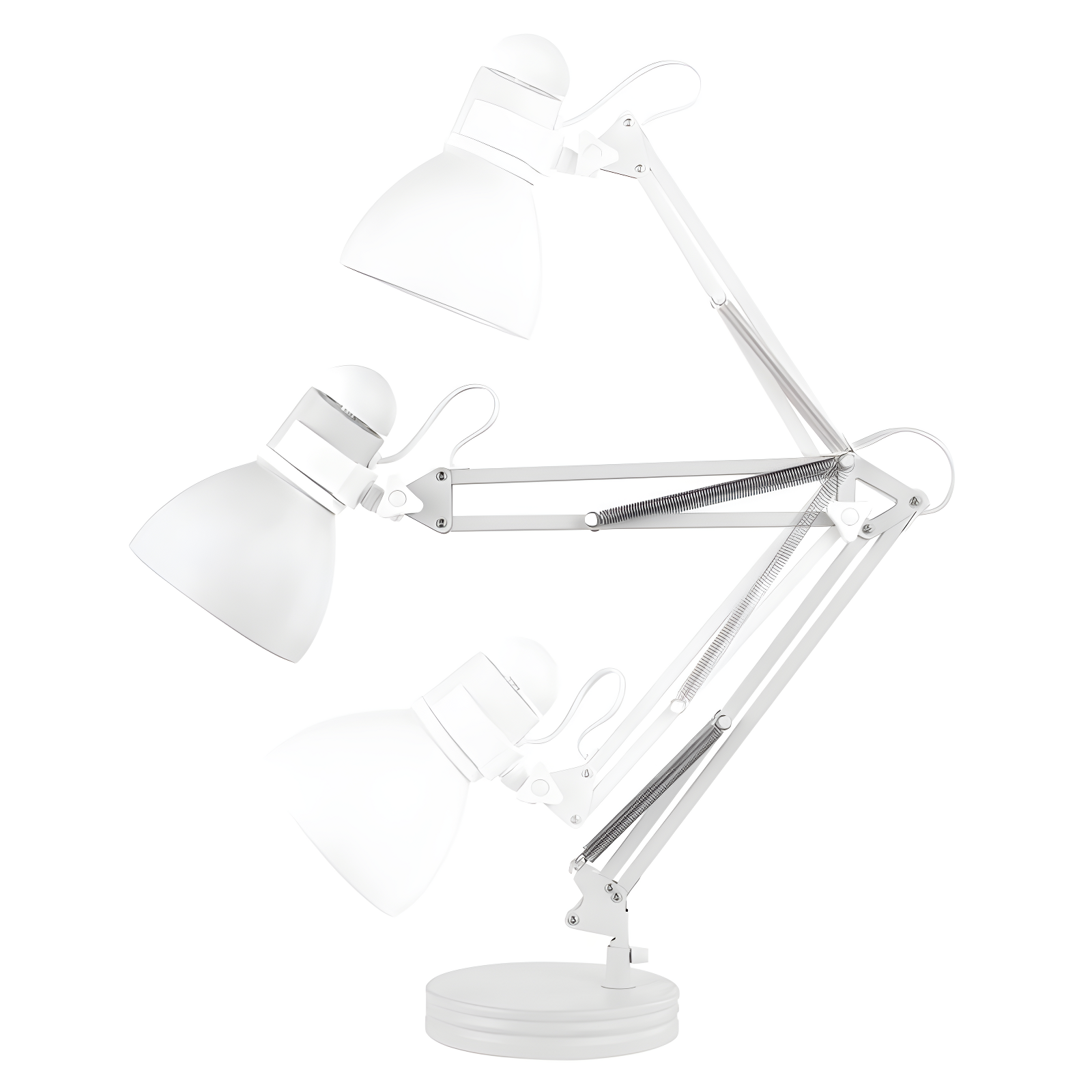 28" Architect Swing Arm Kids' Desk Lamp Matte White - Globe Electric: UL Listed, Metal Shade, 60W Max
