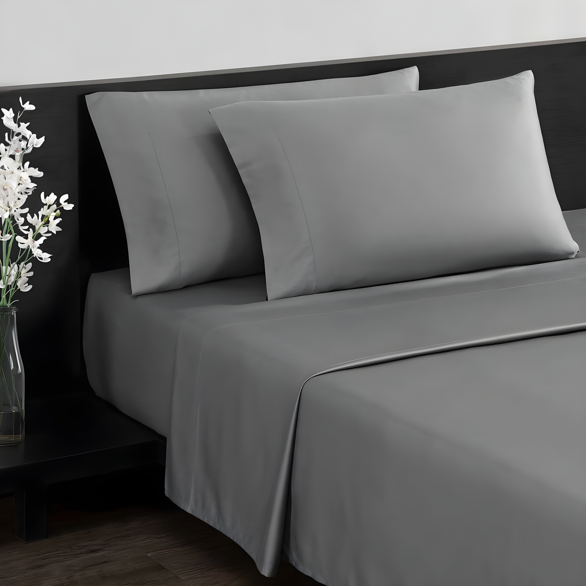 Vera Wang Vera Wang T800 Sateen Solid CVC Sheet Set