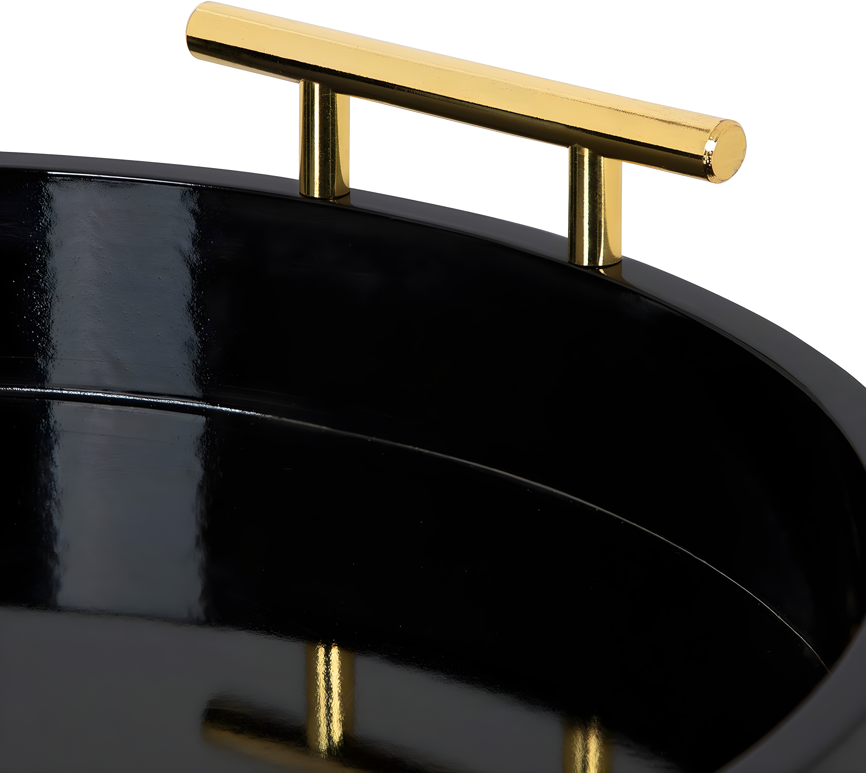 Kate and Laurel Lipton Tray, 15.5" Diameter, Black