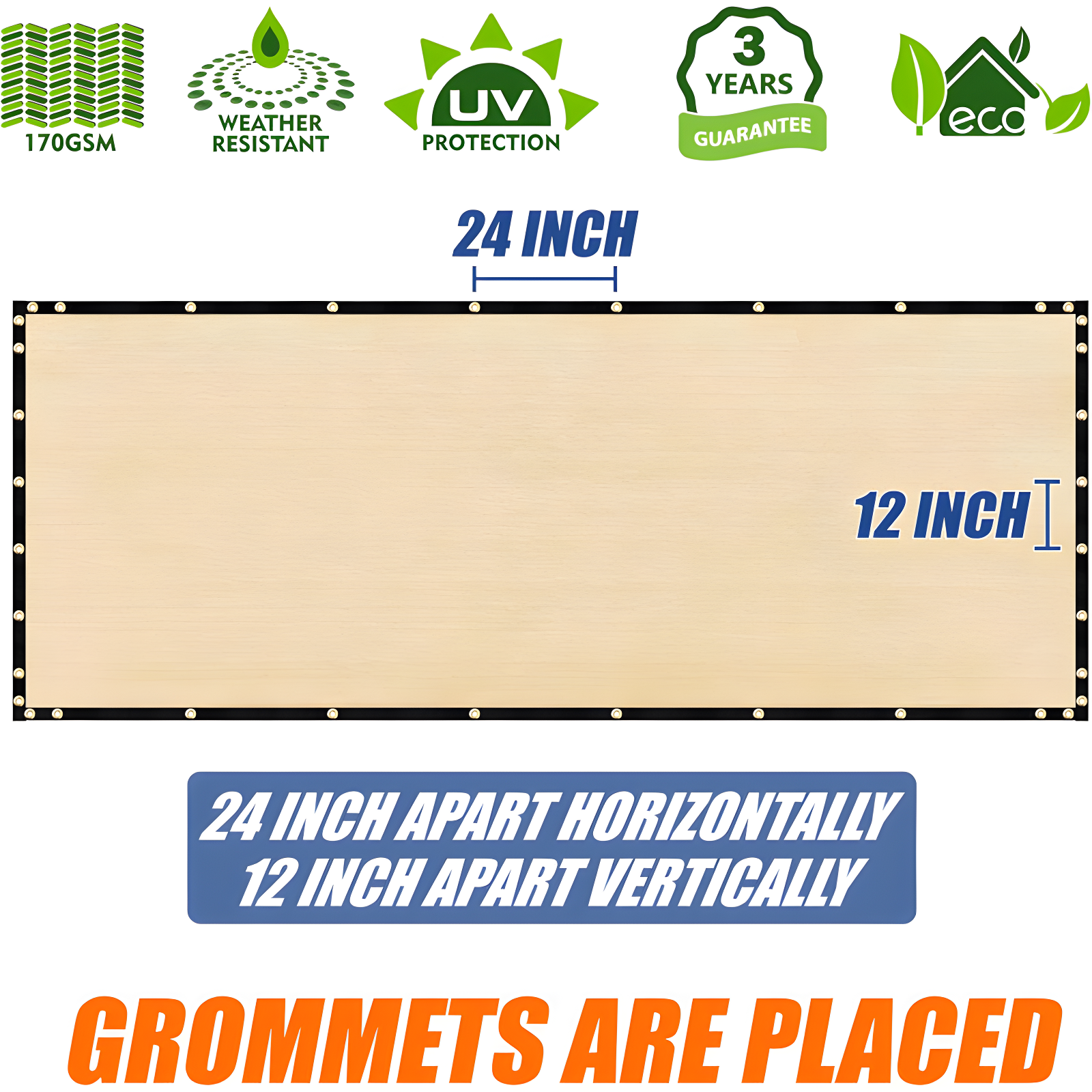 Amgo Amgo Fence Privacy Screen Heavy Duty Windscreen with Bindings & Grommets