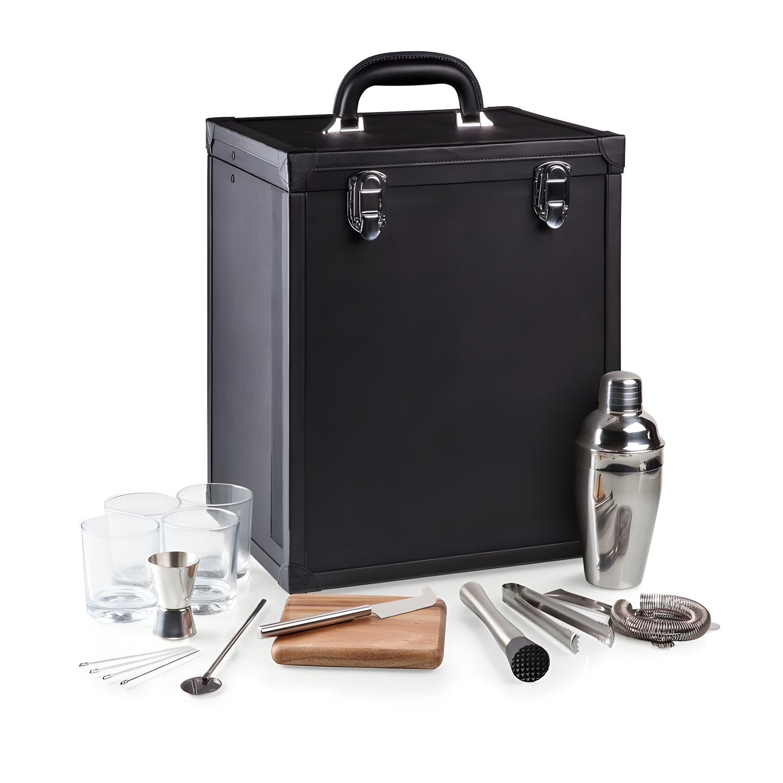 Hamilton Bartender Kit - Portable Bar Case with Cocktail Set
