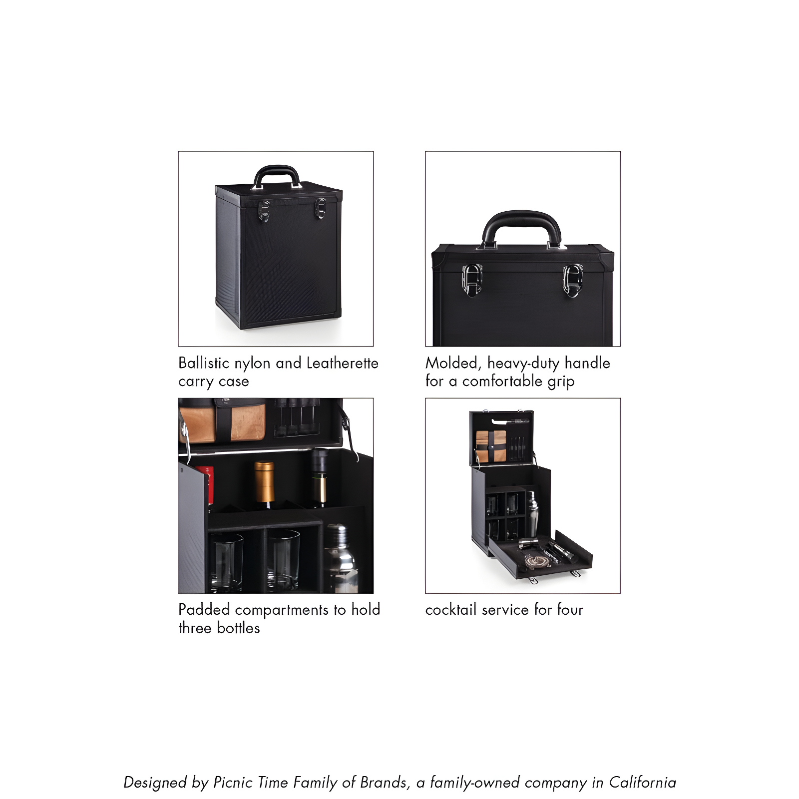 Hamilton Bartender Kit - Portable Bar Case with Cocktail Set