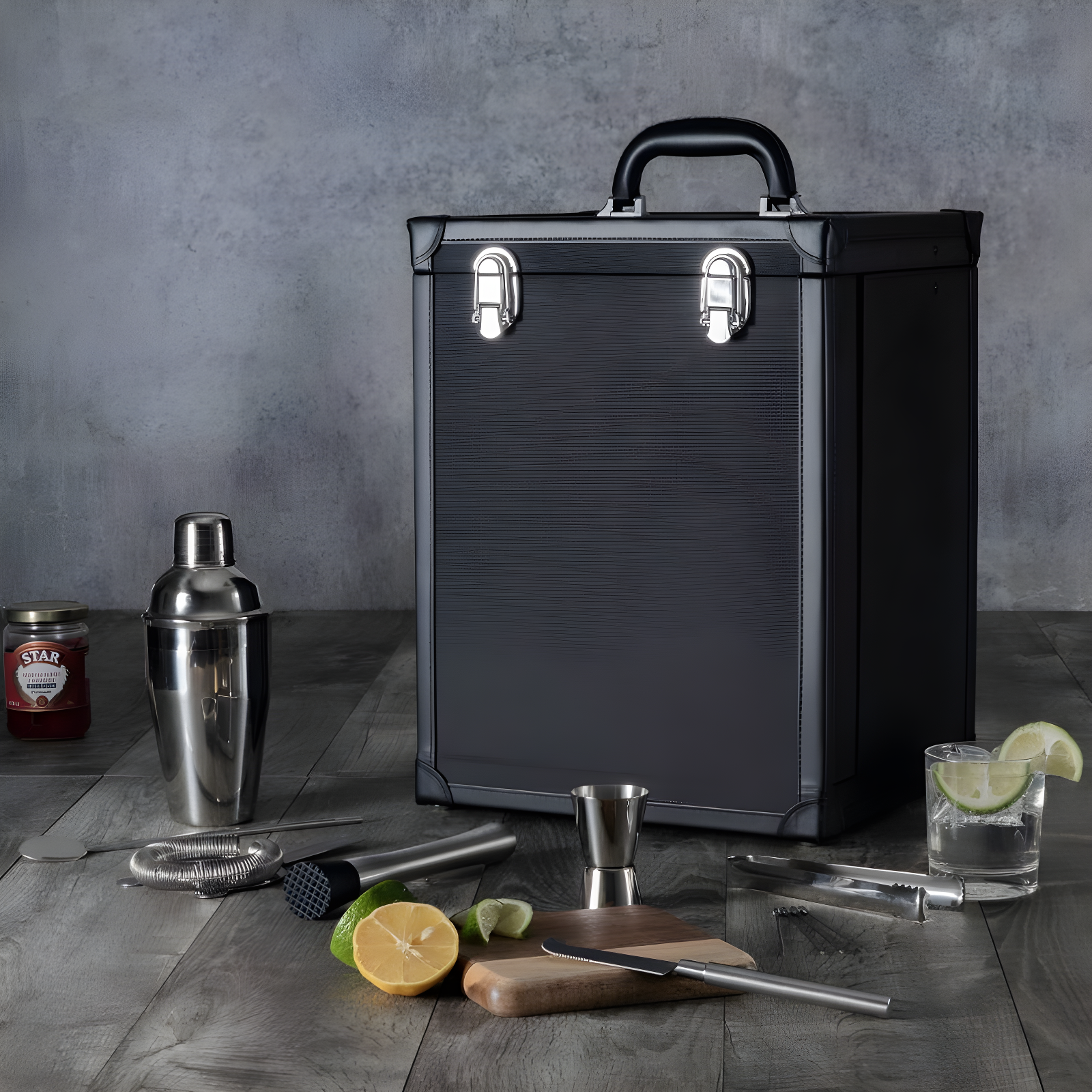 Hamilton Bartender Kit - Portable Bar Case with Cocktail Set