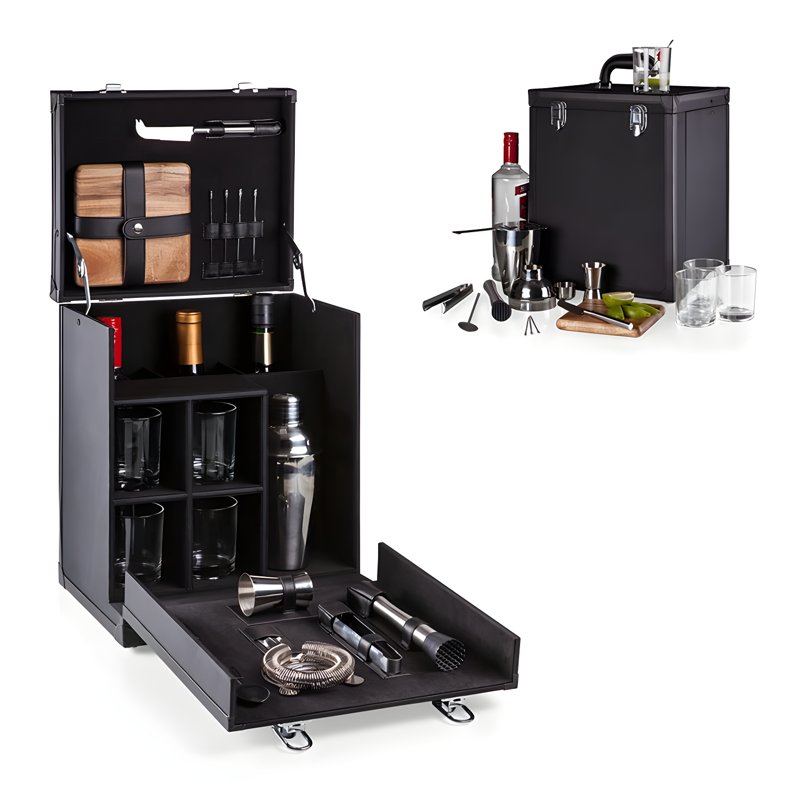 Hamilton Bartender Kit - Portable Bar Case with Cocktail Set