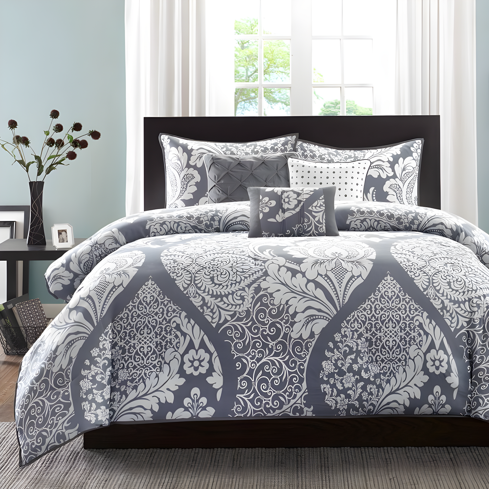 Vienna 7 Piece Cotton Printed Comforter Set