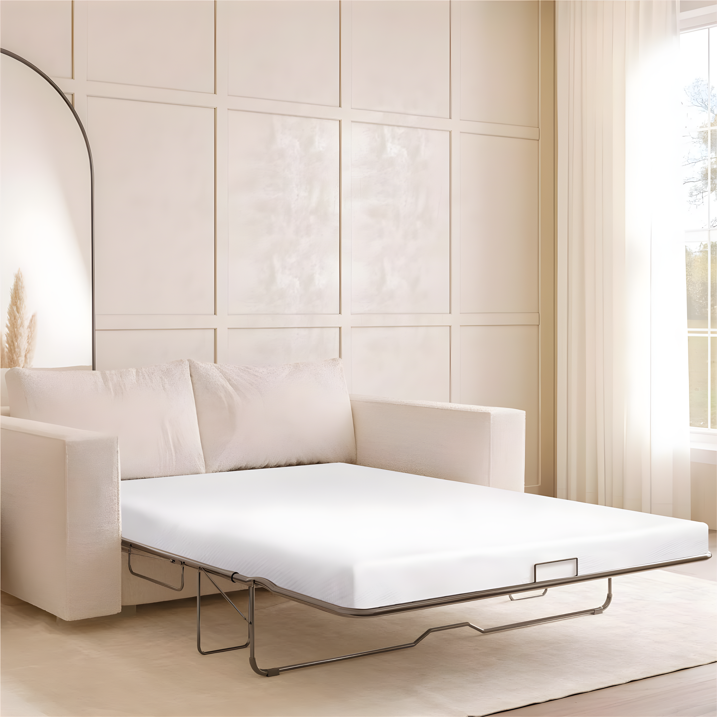 Milliard Premium 4.5 Inch Memory Foam Sofa Bed Replacement Mattress, Queen