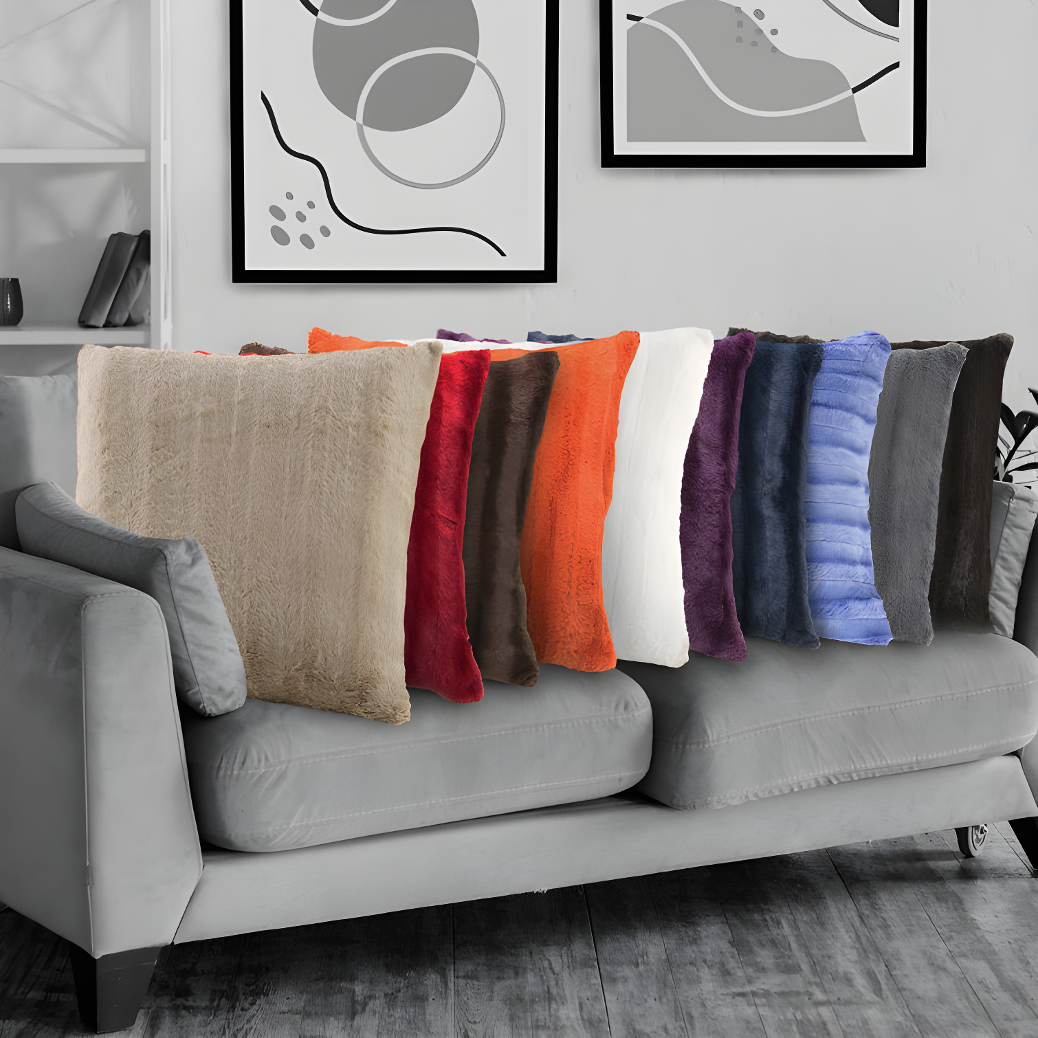 Cheer Collection FRBIN Square Pillow Cover & Insert (Set of 2)