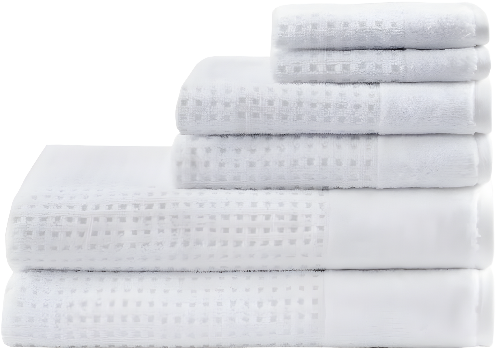 Madison Park Spa Waffle Cotton Jacquard Antimicrobial Bath Towel 6 Piece Set