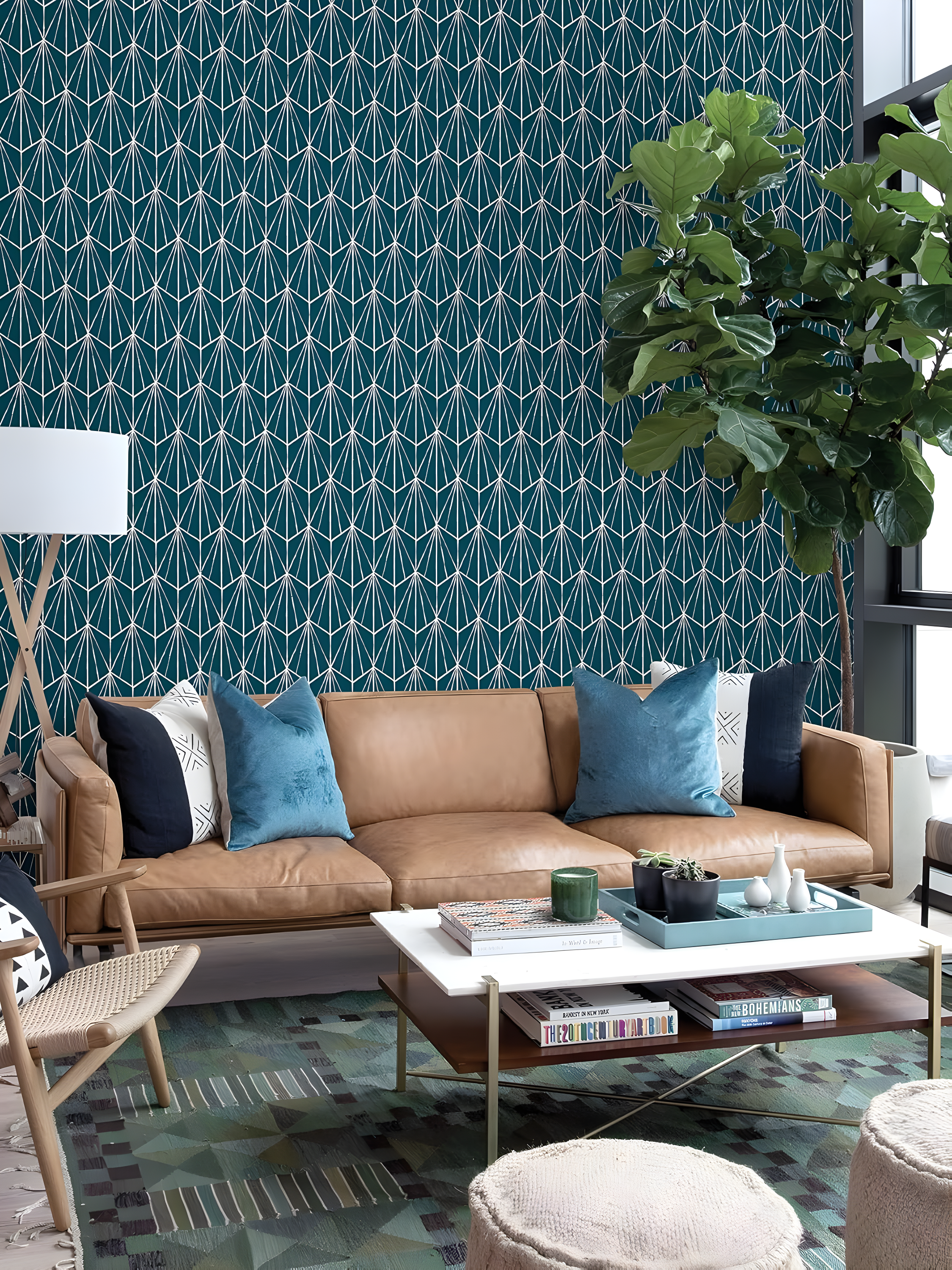 Indigo Dorset Peel & Stick Wallpaper