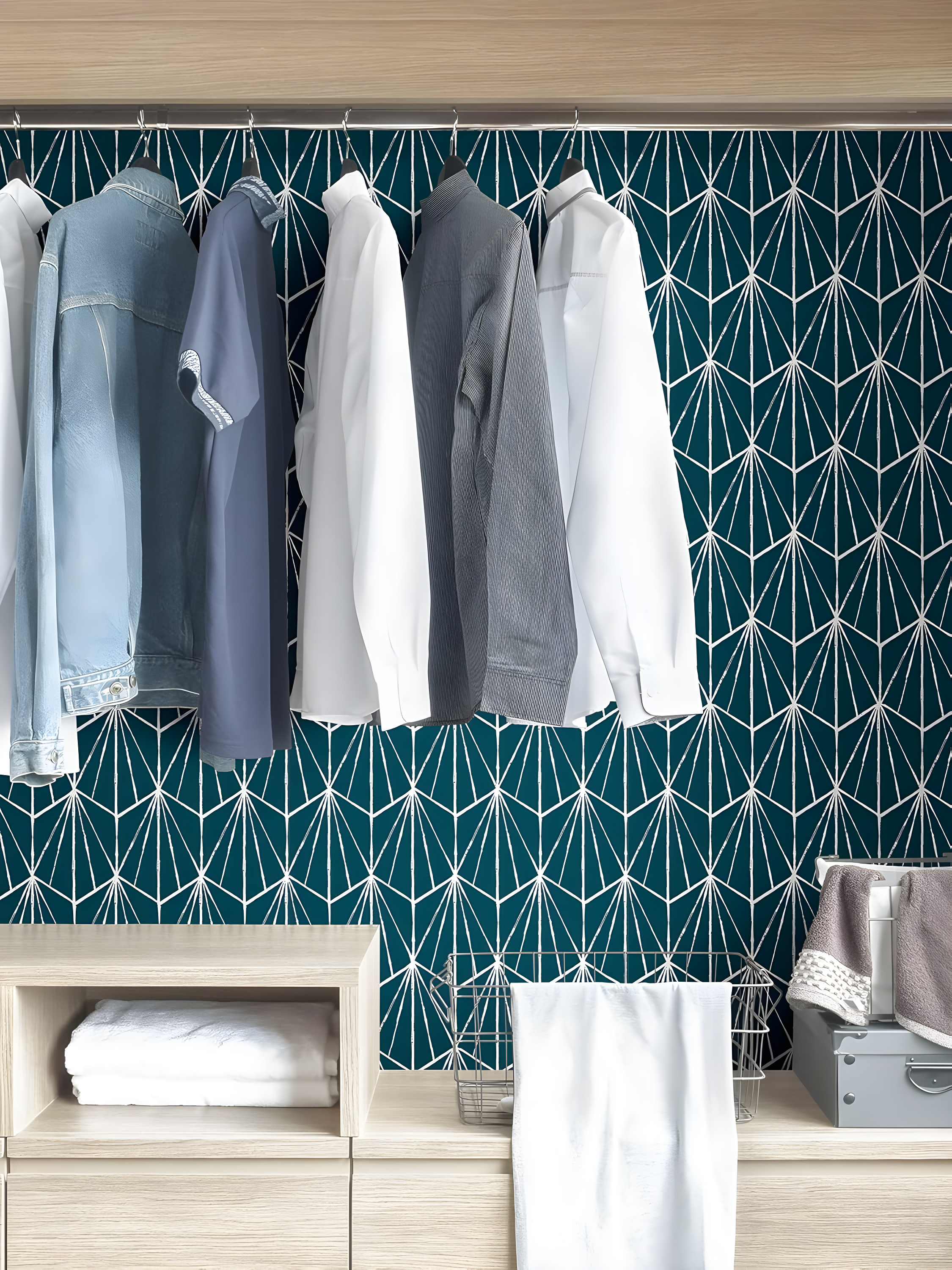 Indigo Dorset Peel & Stick Wallpaper