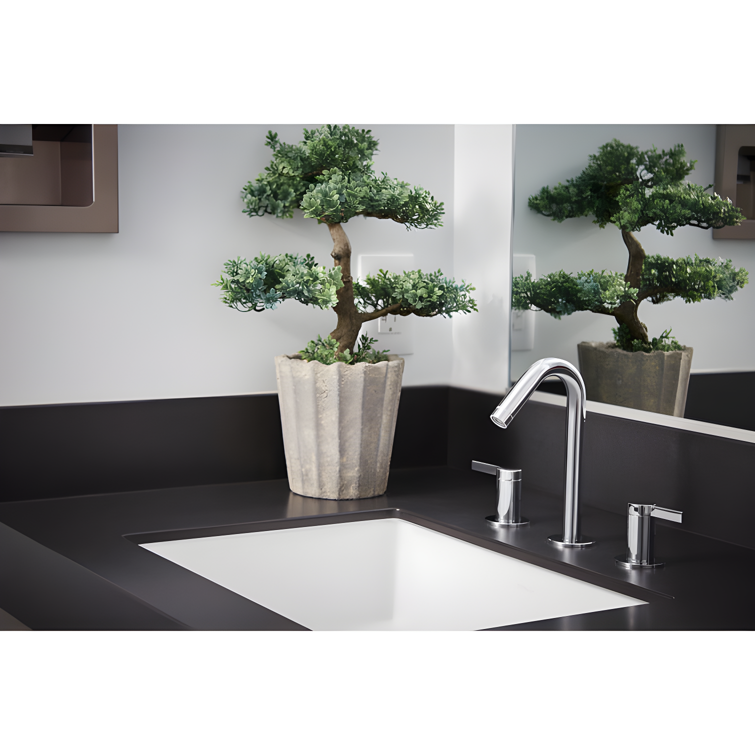 Verticyl Rectangular Undermount Bathroom Sink with Overflow
