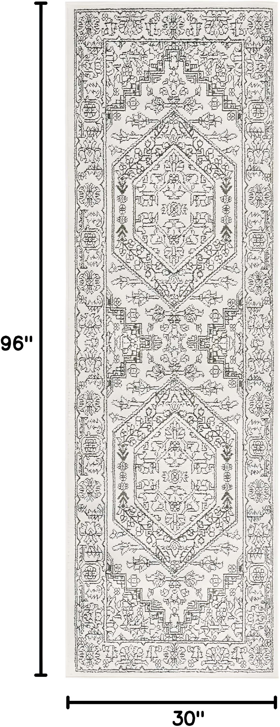 SAFAVIEH Adirondack Xavier Oriental Area Rug, Ivory/Dark Green, 8' x 10'