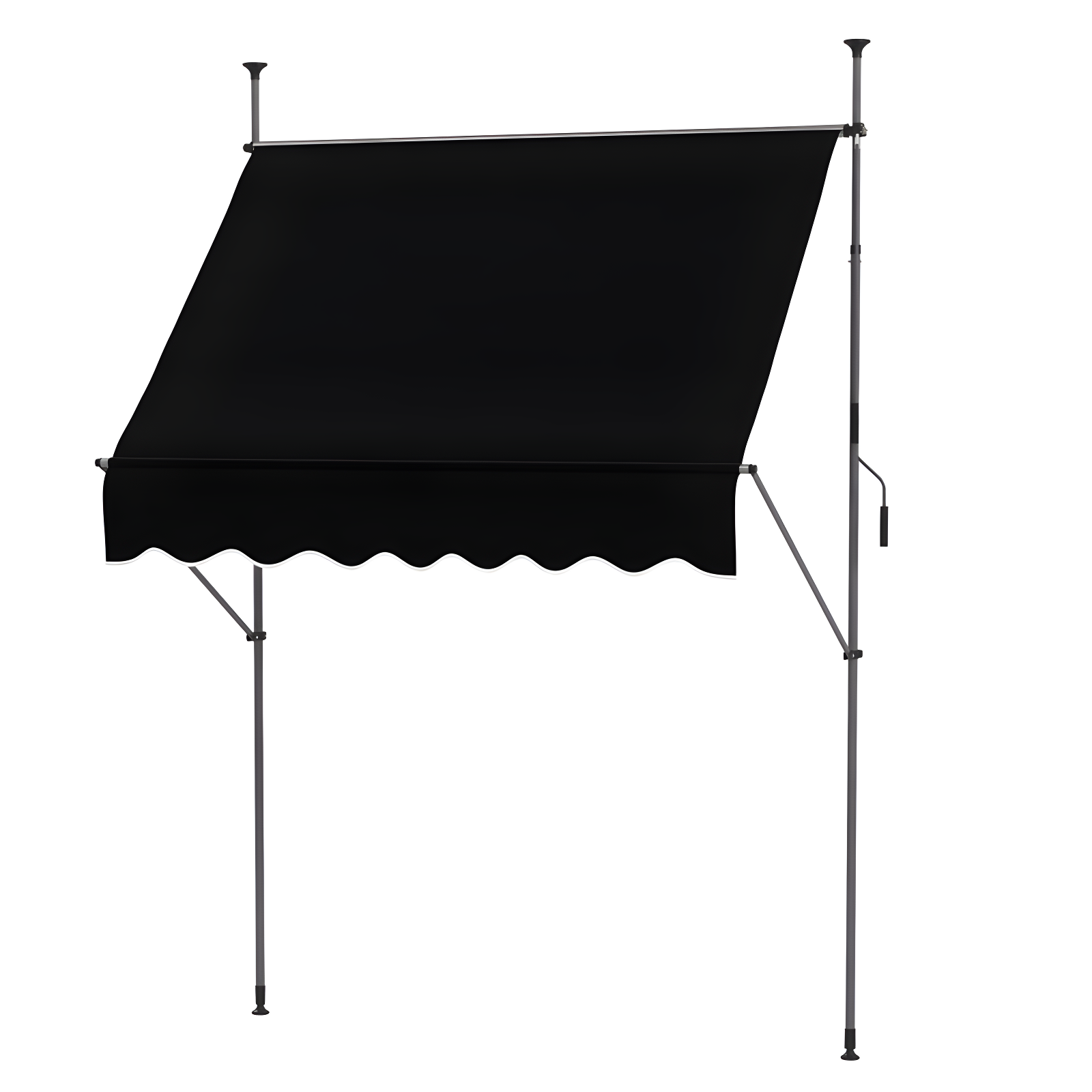 Outsunny D Polyester Cover Retractable Patio Awning