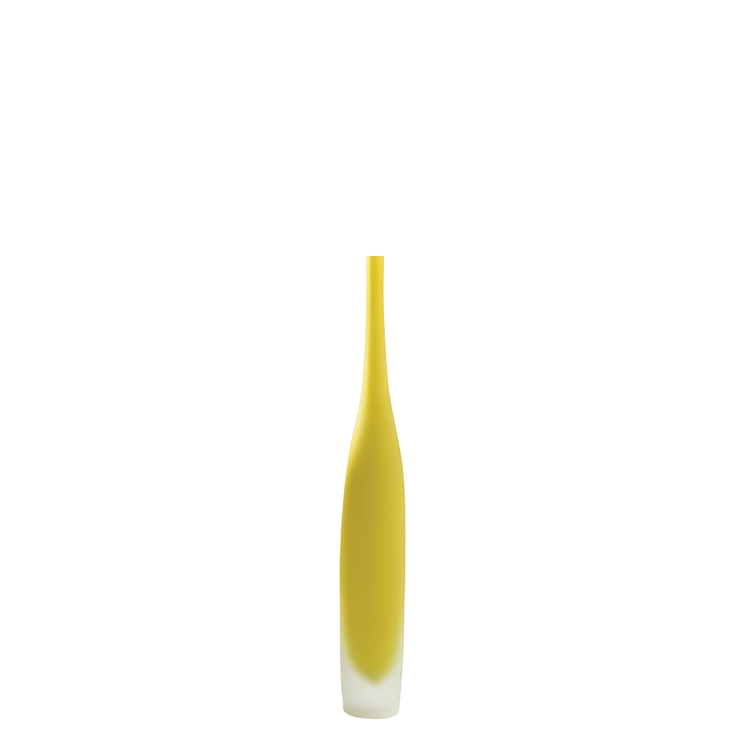Small Citron Frosted Glass Spire Bottle