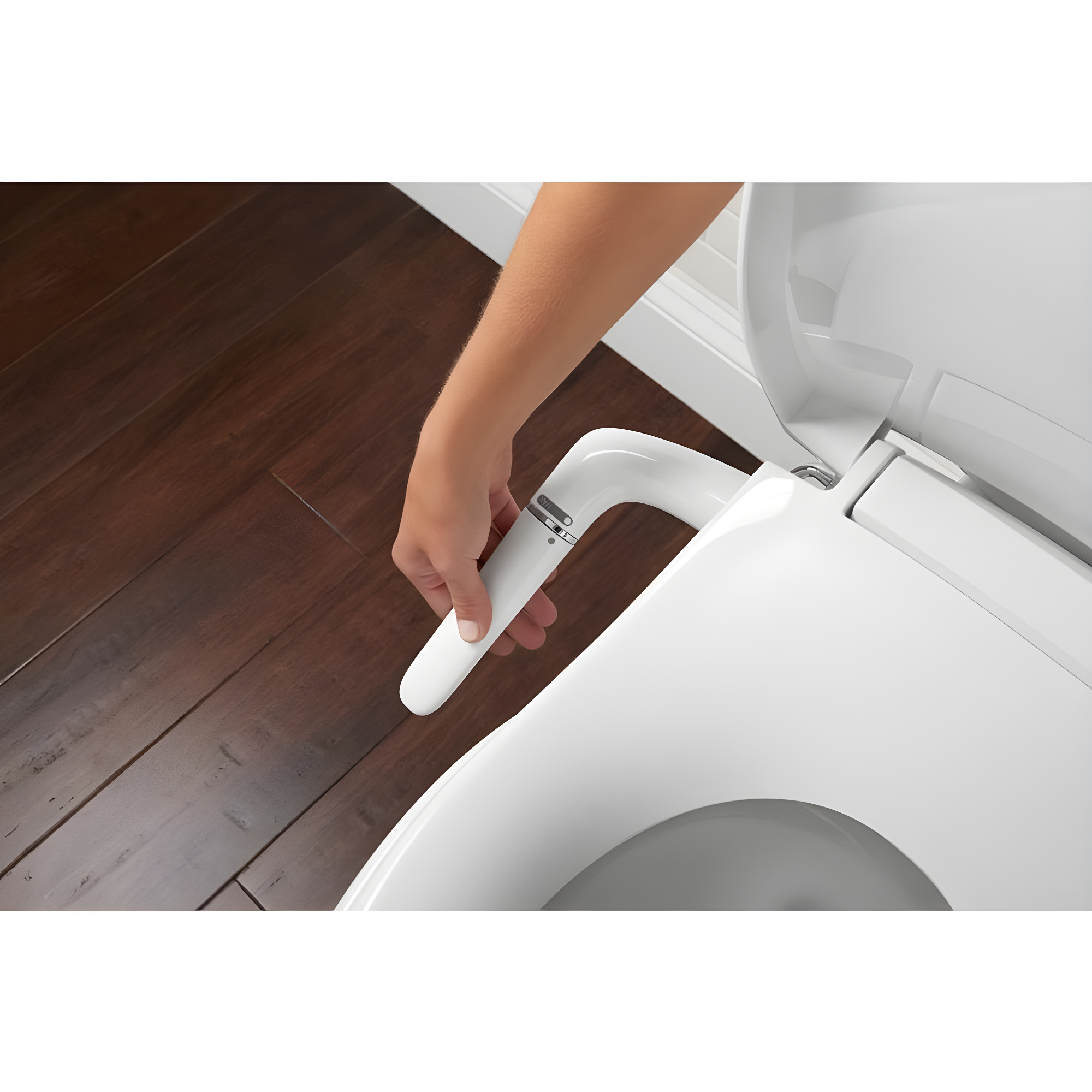 PureWash M250 Elongated Bidet Toliet Seat, Manual Non-Electric Bidets for Existing Toilets