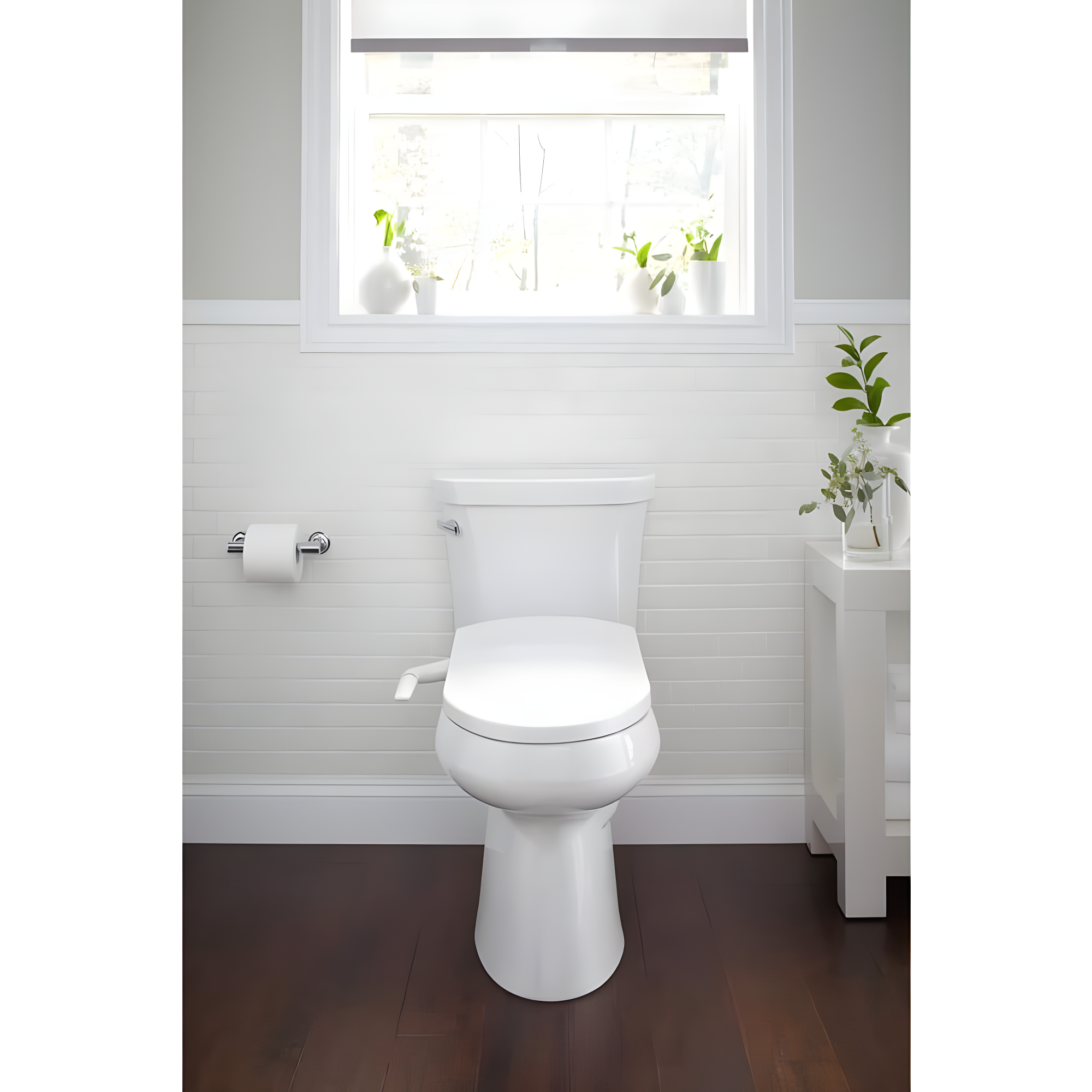 PureWash M250 Elongated Bidet Toliet Seat, Manual Non-Electric Bidets for Existing Toilets