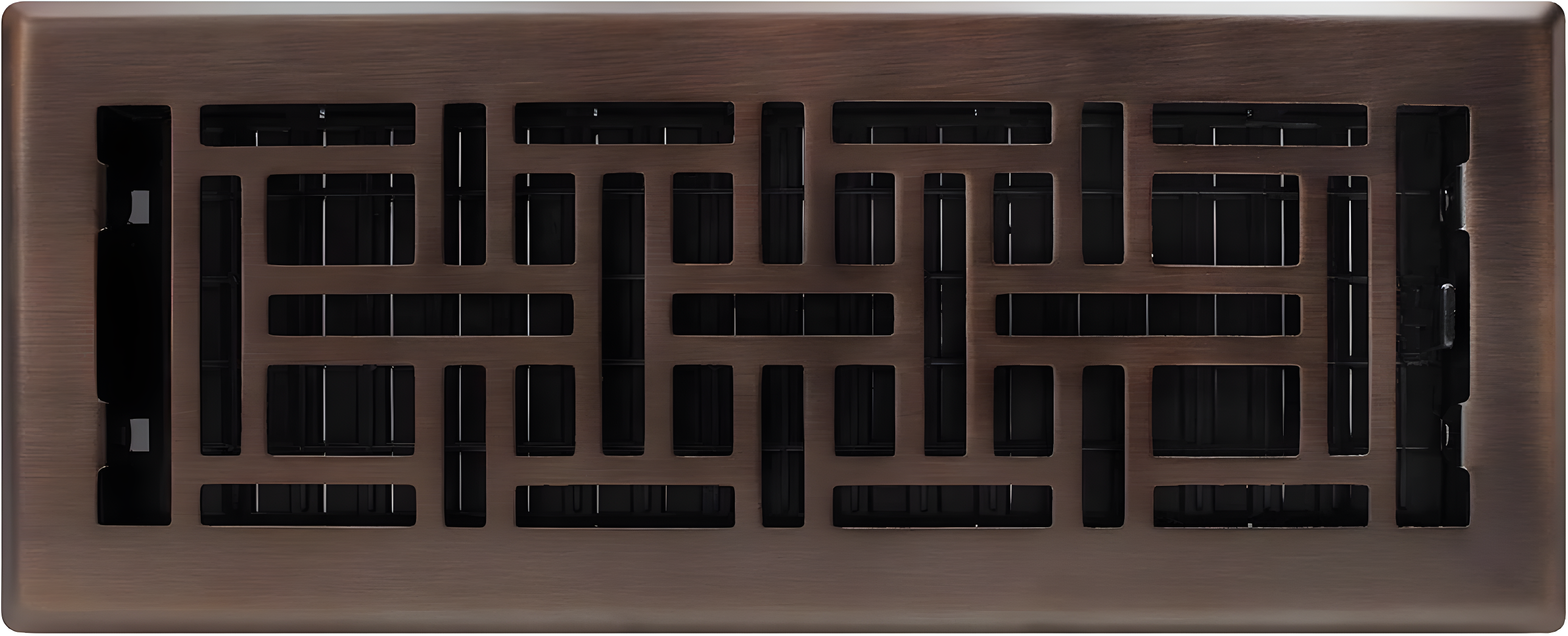 Decor Grates AJH412-RB Oriental Floor Register, 4x12 Inches, Rubbed Bronze Finish