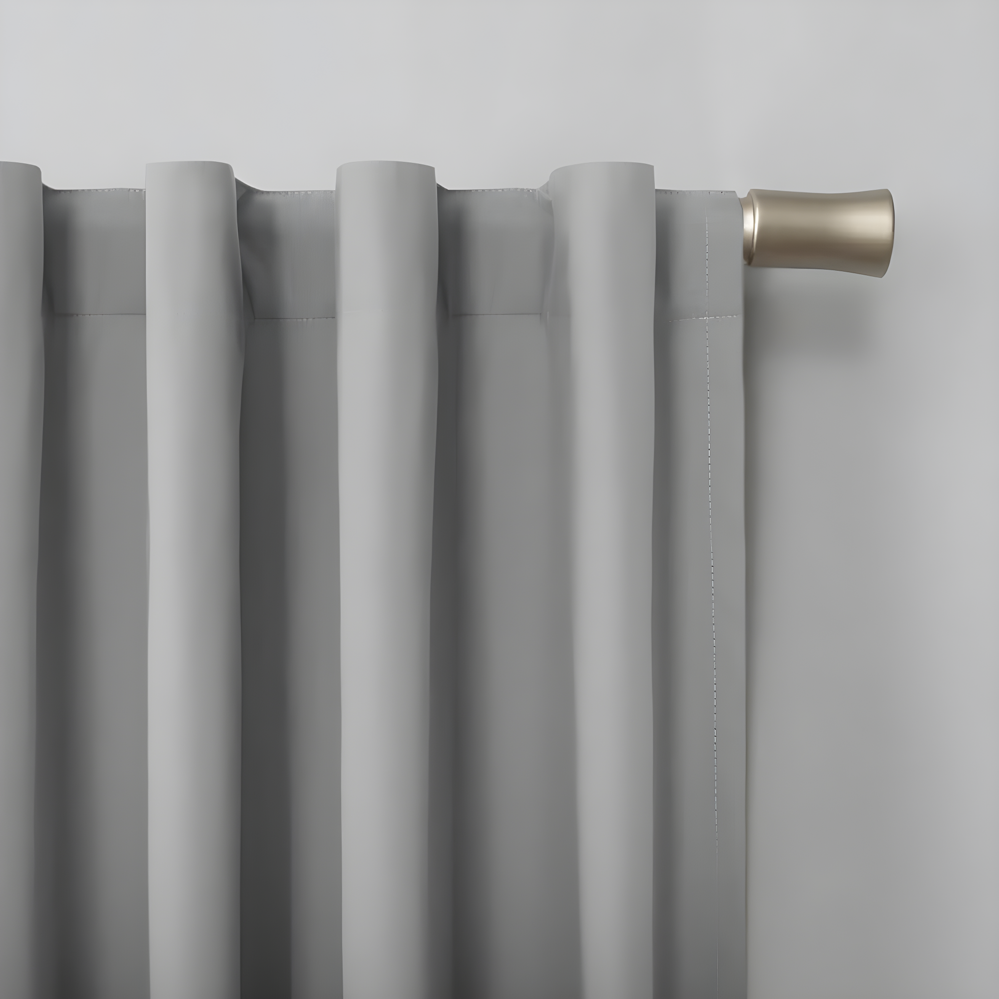 40"x96" Sun Zero 100% Blackout Cyrus Thermal Back Tab Curtain Panel Silver: Modern Indoor 96 Inch Polyester Drapery