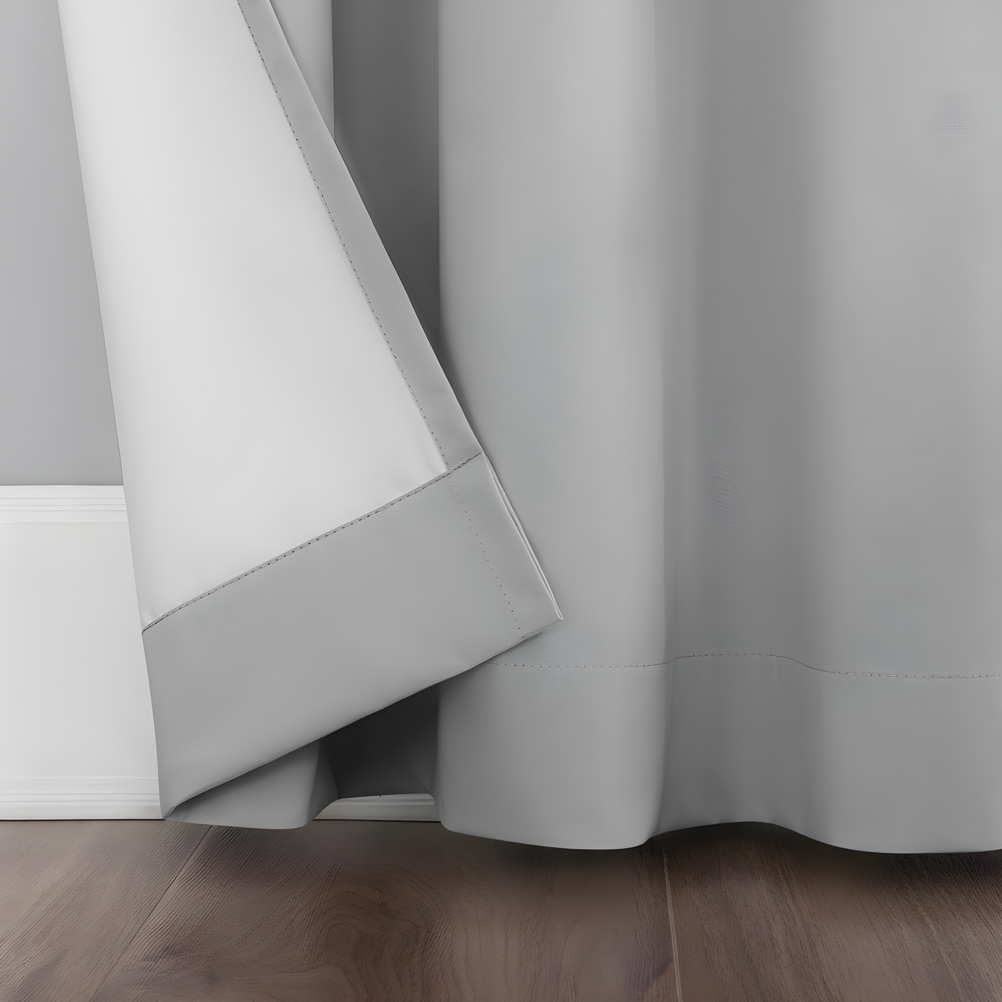 40"x96" Sun Zero 100% Blackout Cyrus Thermal Back Tab Curtain Panel Silver: Modern Indoor 96 Inch Polyester Drapery