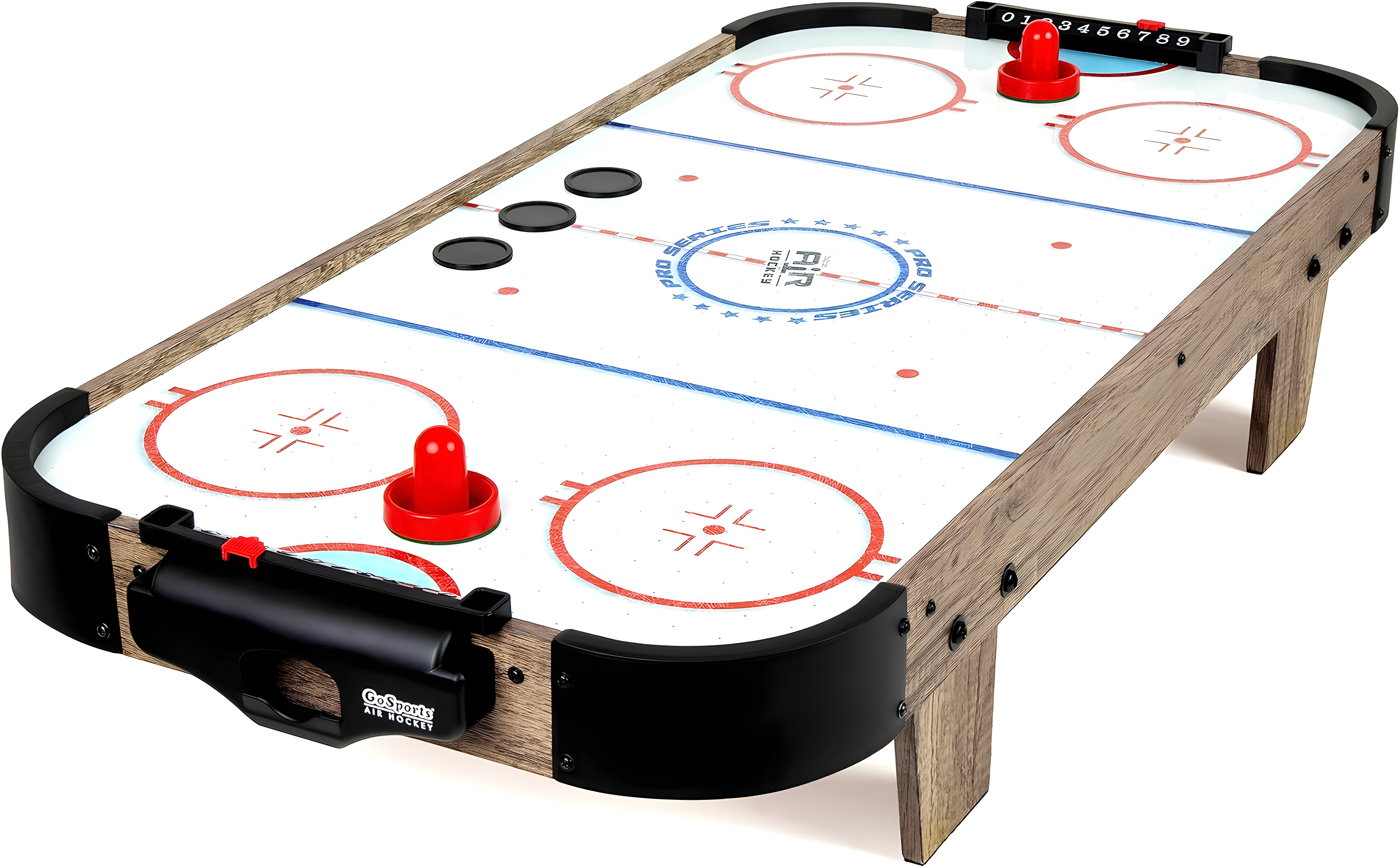 GoSports 40 Inch Table Top Air Hockey Game for Kids - Oak