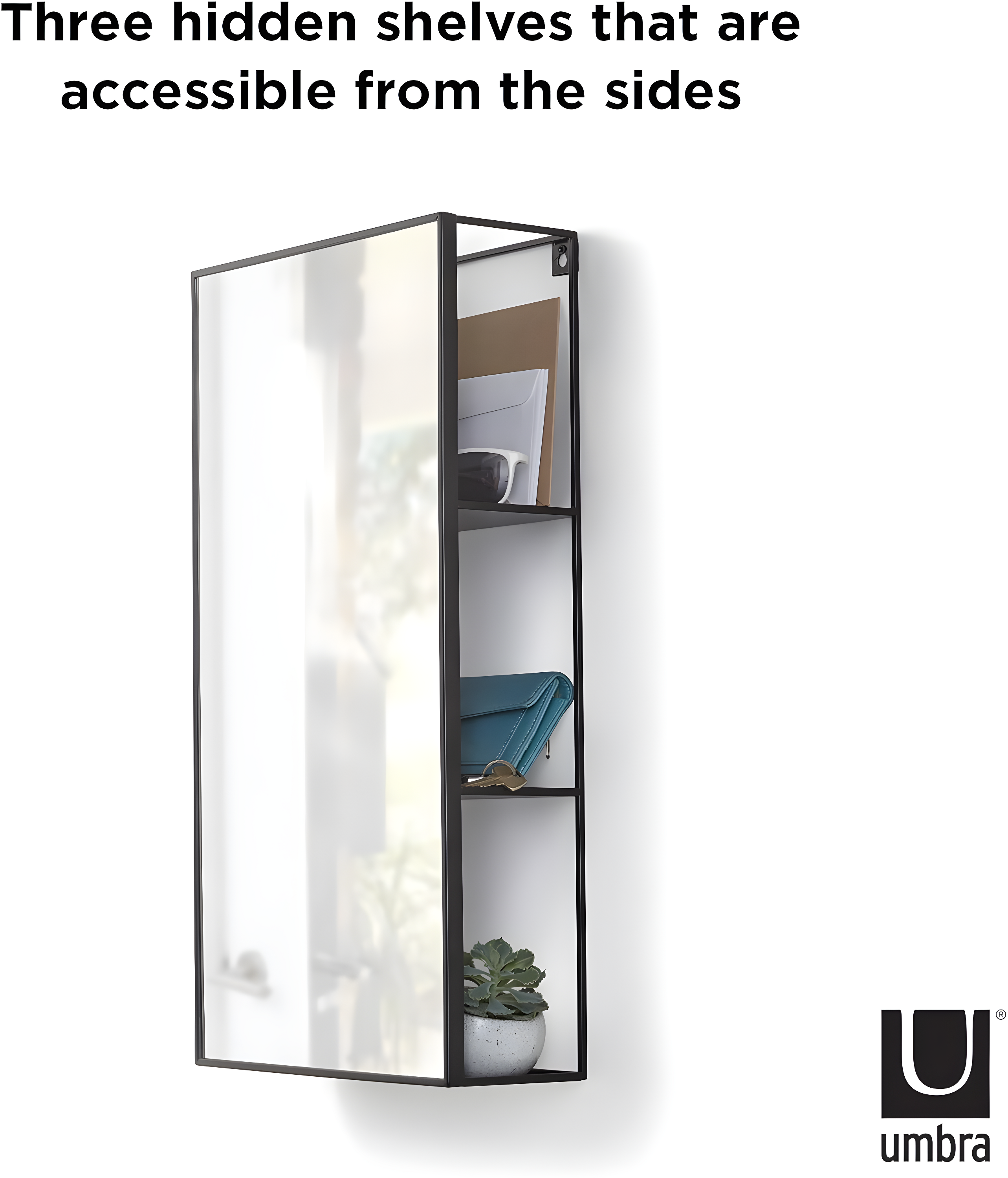 Cubiko Storage Wall Mirror