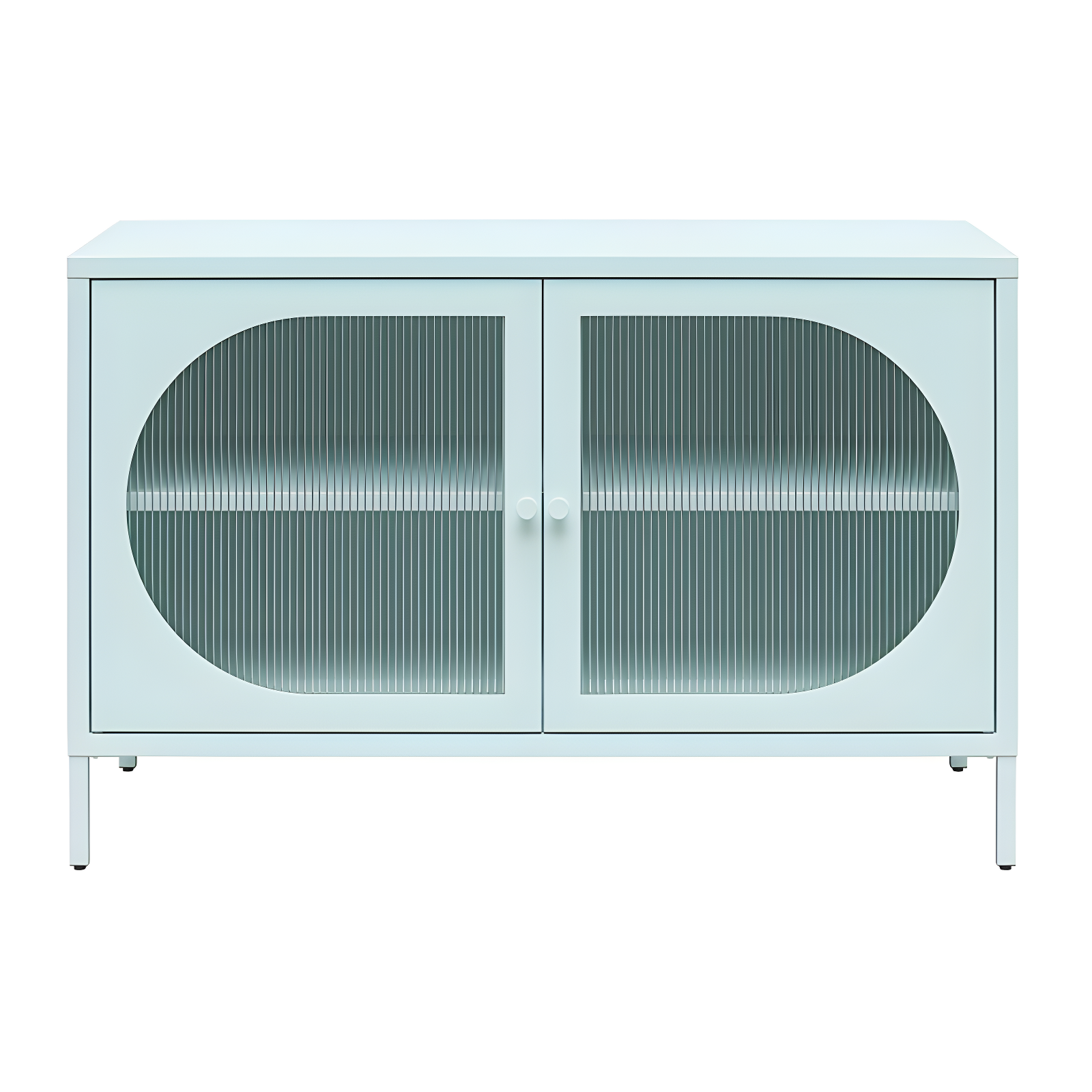Luna 25.2'' Tall Accent Cabinet with Fluted Glass
