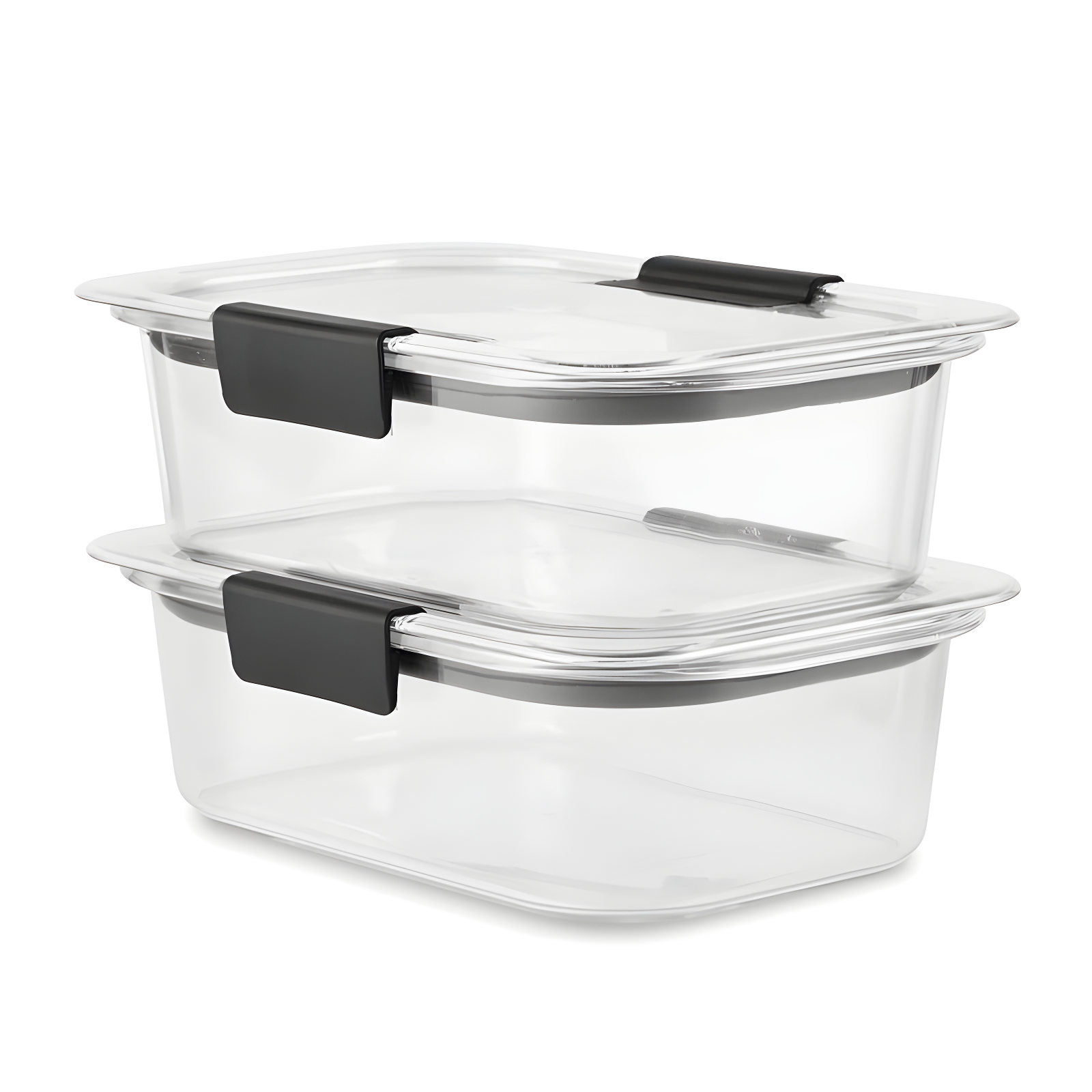 Rubbermaid 1.3 cup 2pk Brillance Food Storage Container: Clear Plastic, Freezer & Microwave Safe, Dishwasher Safe, Lunch & Snack