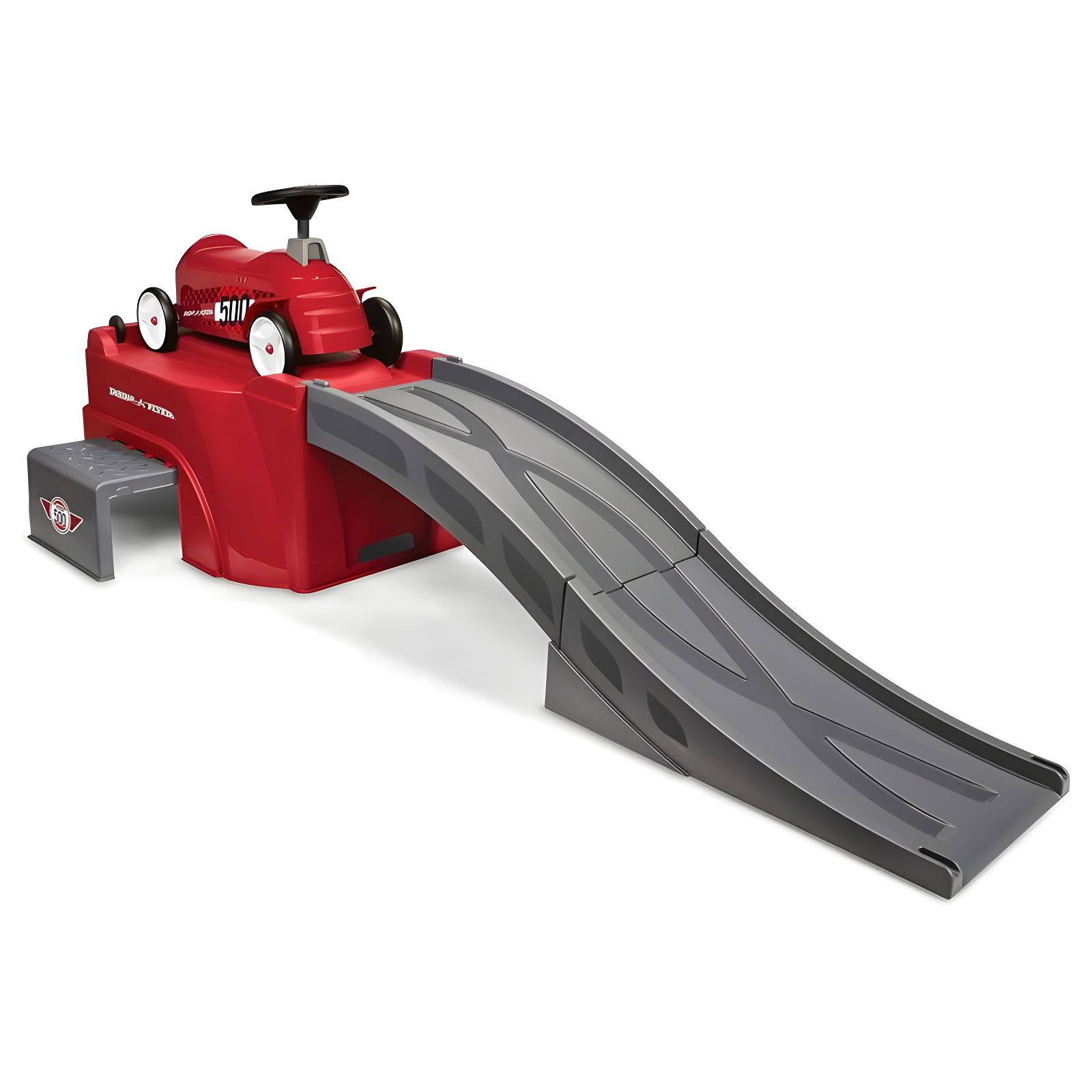 Radio Flyer 500 Toddler Ride On Toy with Ramp and Easy Storage Design for Kids, Outdoor Recreation, Activities, and Sports, Red