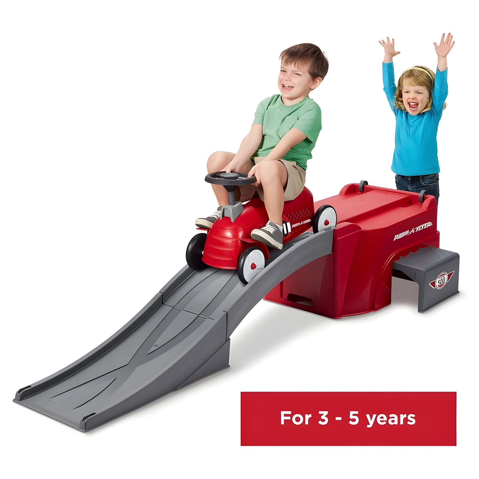Radio Flyer 500 Toddler Ride On Toy with Ramp and Easy Storage Design for Kids, Outdoor Recreation, Activities, and Sports, Red