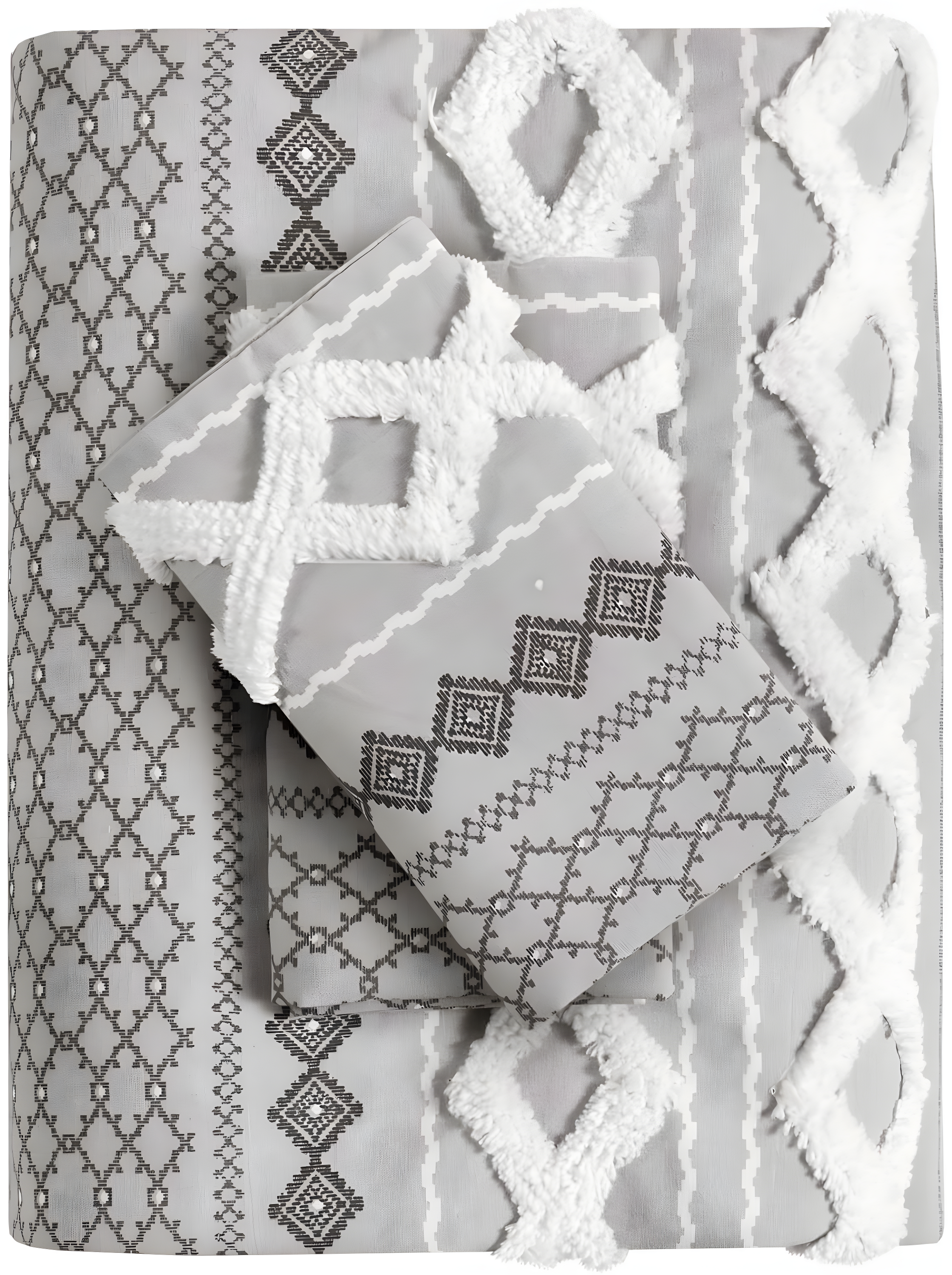 INK+IVY Imani Cotton Printed Duvet Cover Set