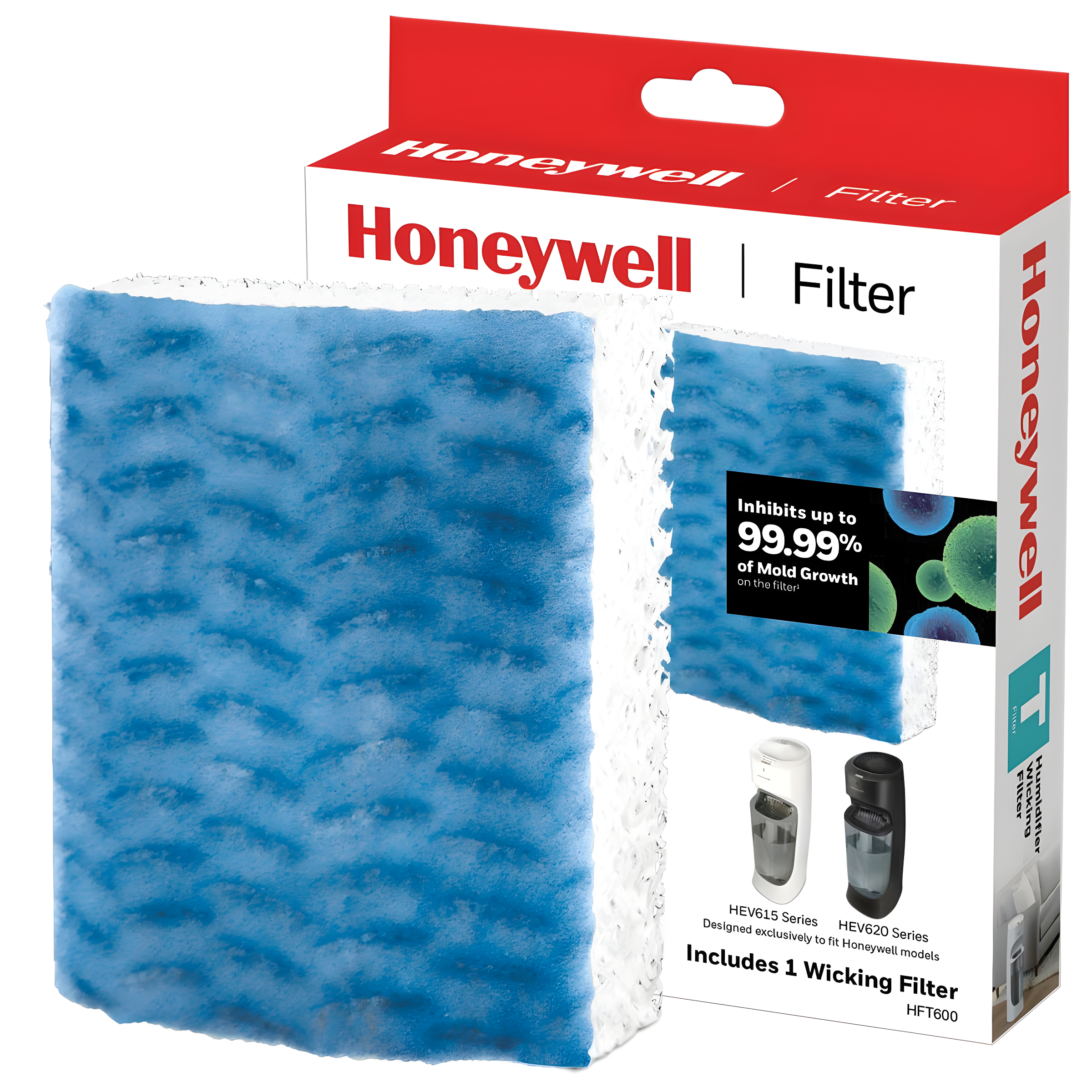 Honeywell Replacement Wicking Filter T: Compatible with Honeywell Humidifiers, Captures Dust & Pollen, HFT600 Filter