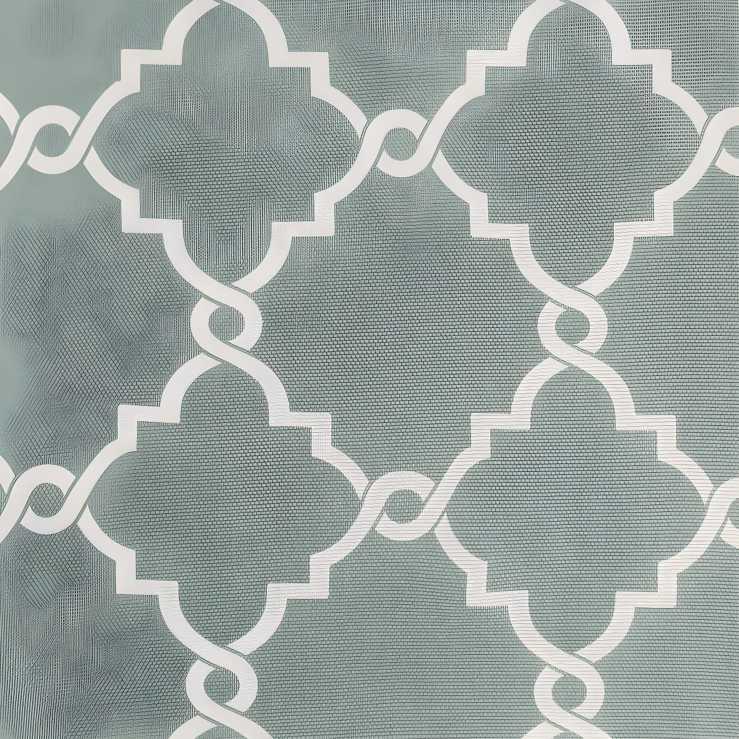 Fretwork Print Grommet Top Window Curtain Panel