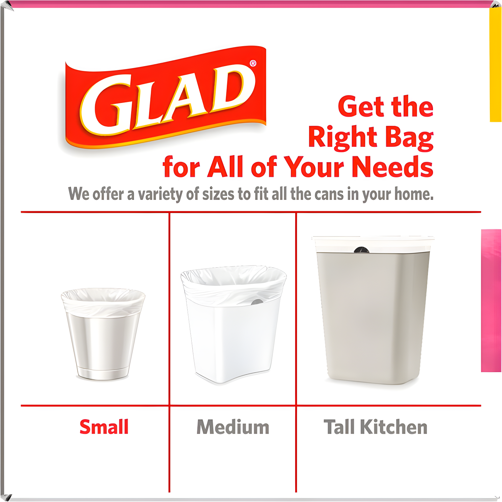 Glad Small Drawstring Trash Bags - Cherry Blossom - 34ct/4gal