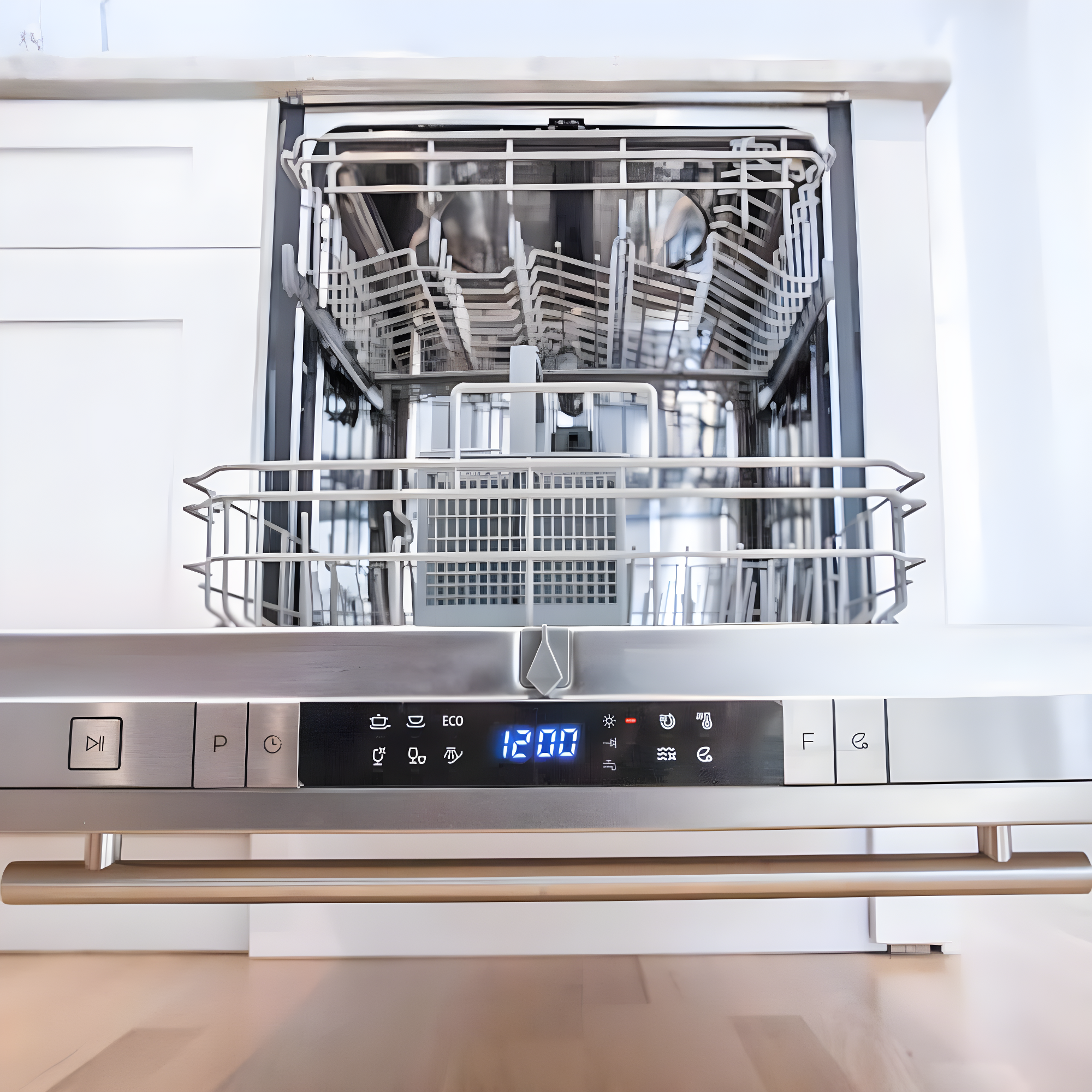 ZLINE ZLINE 24 in. Top Control Satin Steel Panel Dishwasher with Stainless Steel Tub & Modern Handle DW-SN-24