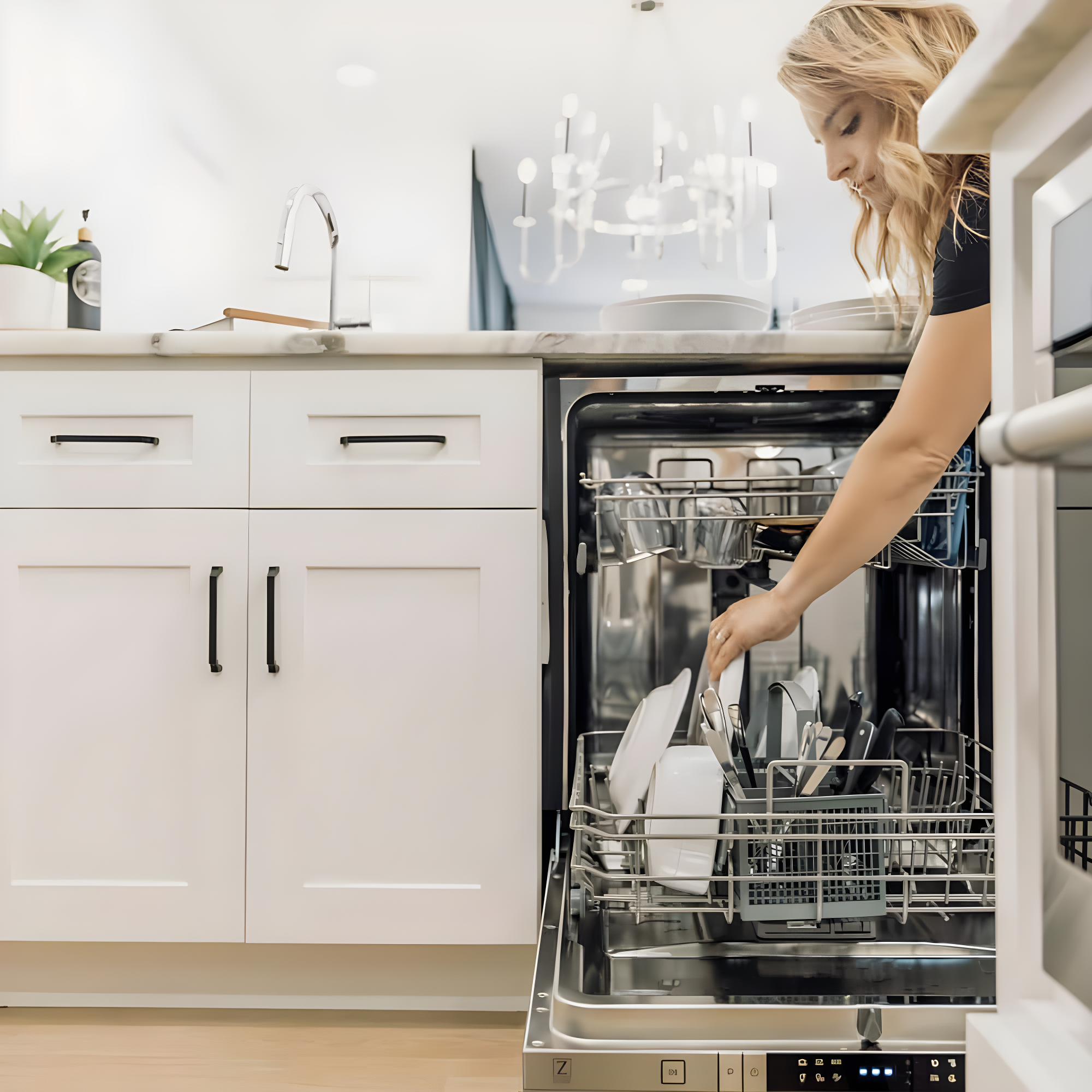 ZLINE ZLINE 24 in. Top Control Satin Steel Panel Dishwasher with Stainless Steel Tub & Modern Handle DW-SN-24