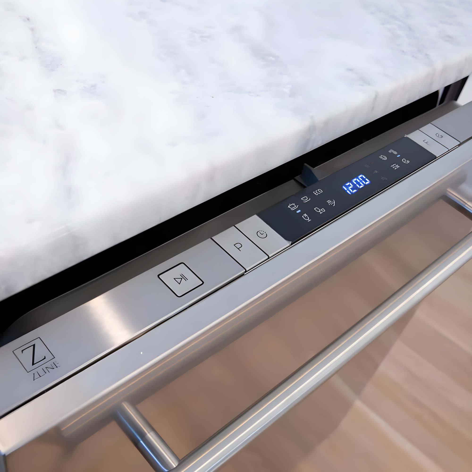 ZLINE ZLINE 24 in. Top Control Satin Steel Panel Dishwasher with Stainless Steel Tub & Modern Handle DW-SN-24