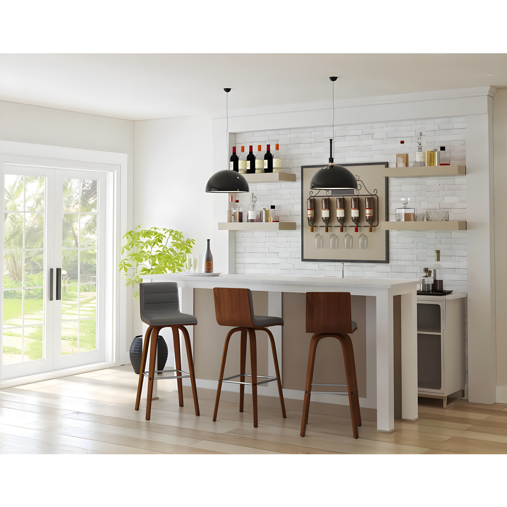 30" Vienna Faux Leather Barstool - Armen Living