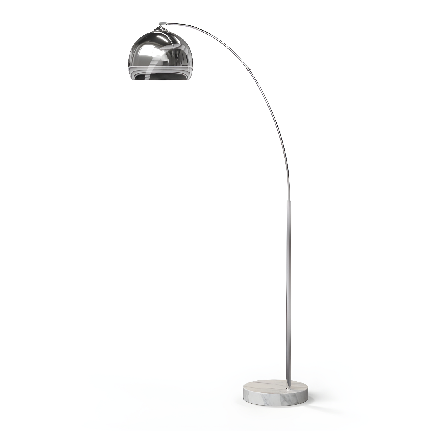 Wrought Studio™ Perlis 66.93" Arc Floor Lamp with Solid Marble Base