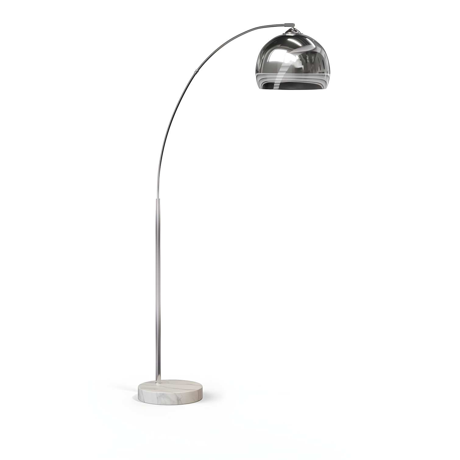 Wrought Studio™ Perlis 66.93" Arc Floor Lamp with Solid Marble Base