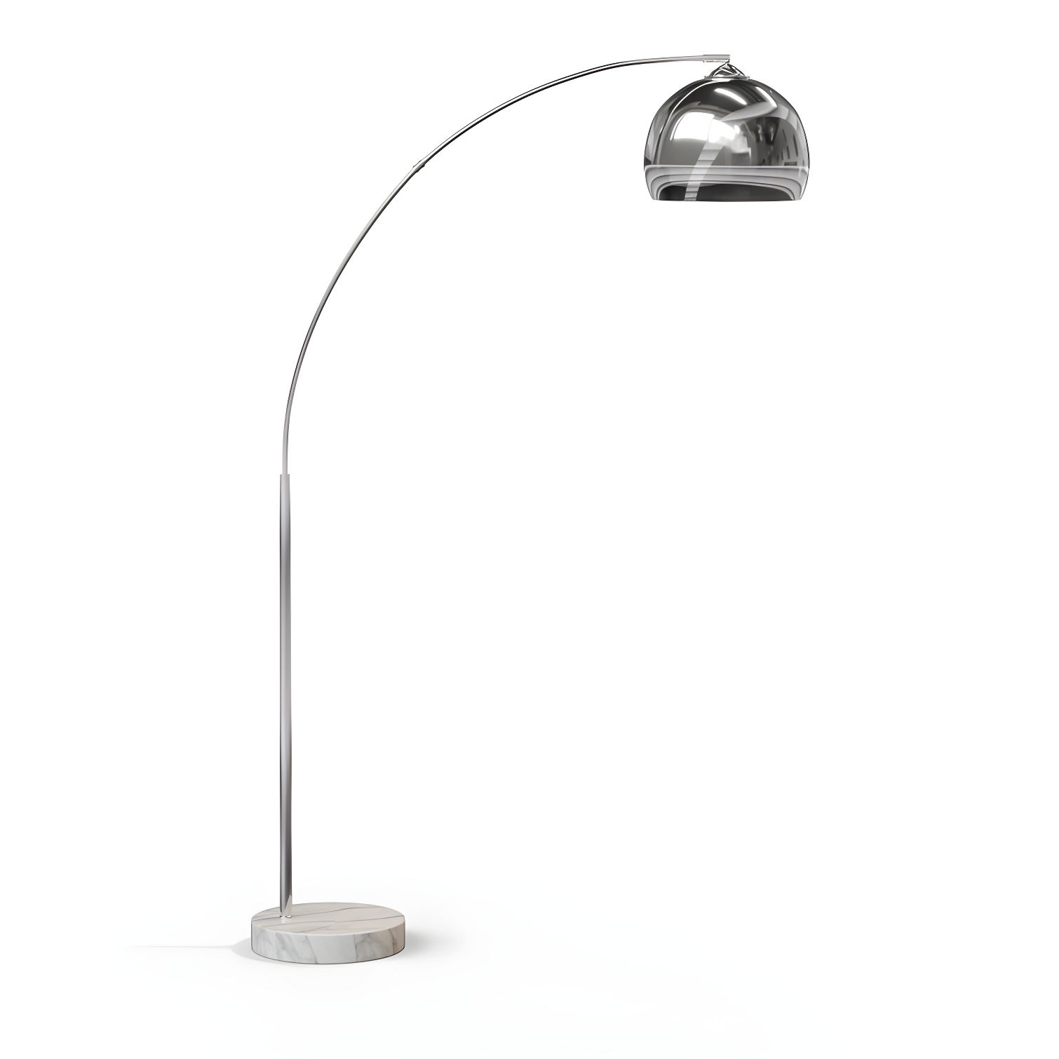 Wrought Studio™ Perlis 66.93" Arc Floor Lamp with Solid Marble Base