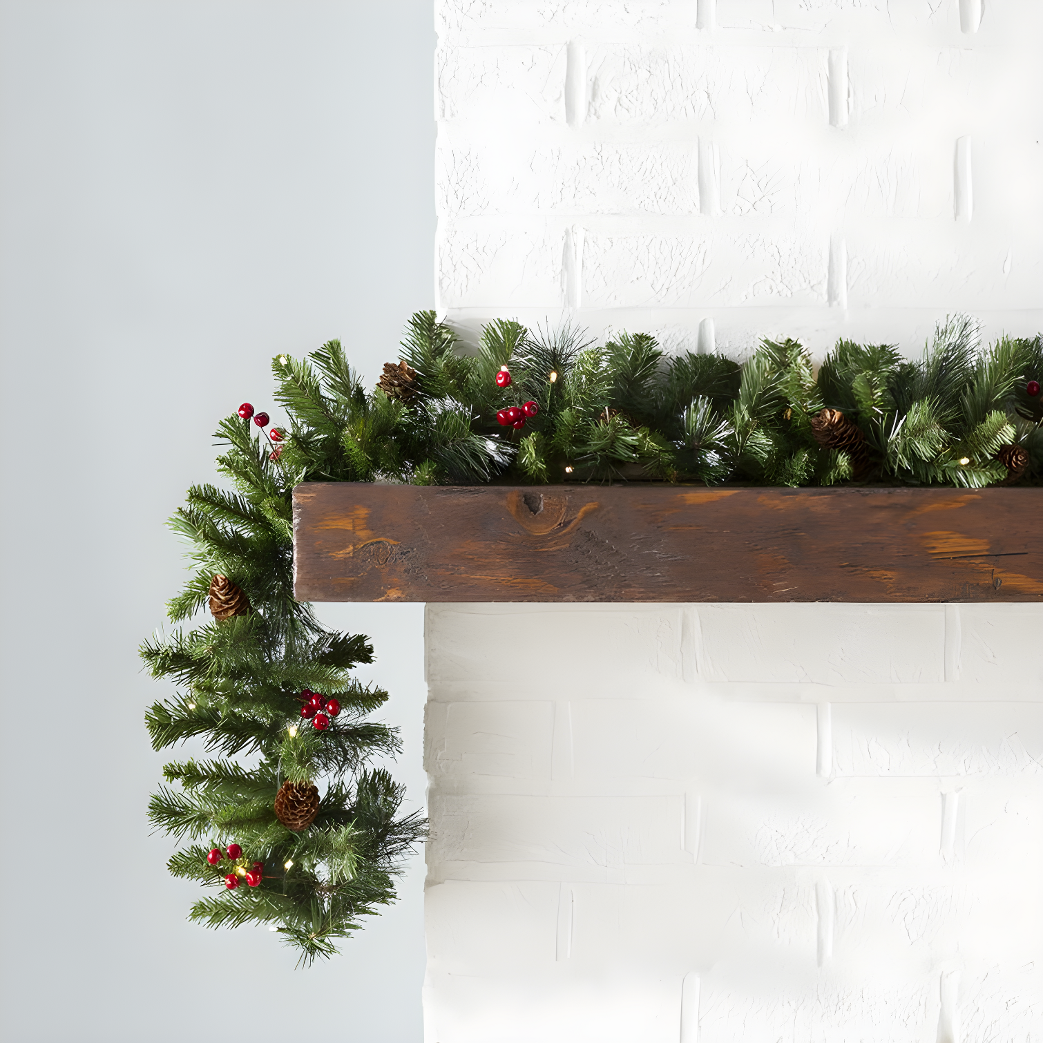 National Tree Company 9ft. Crestwood Spruce Garland with Clear Lights