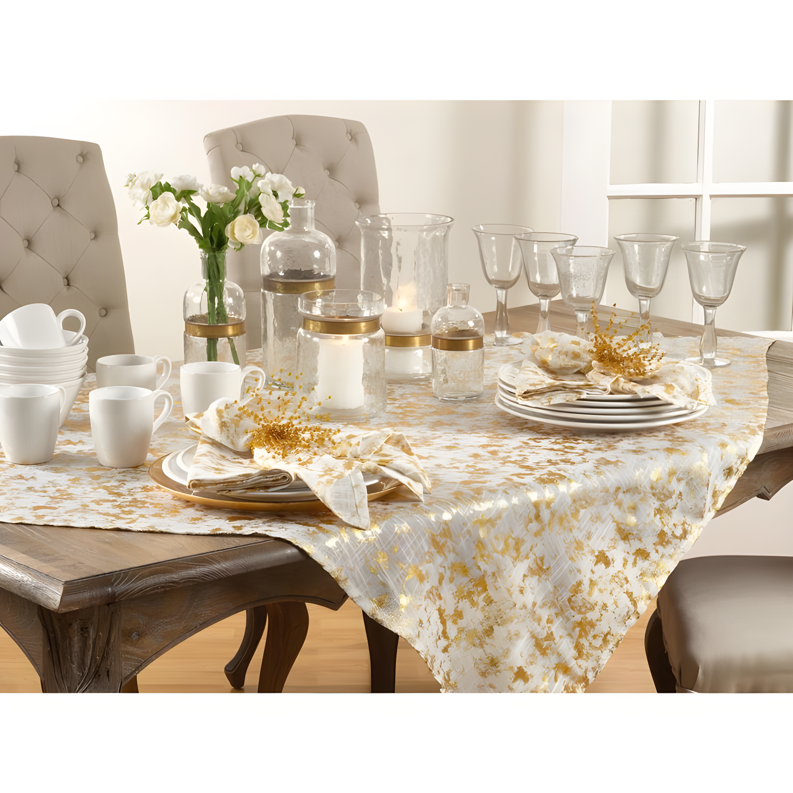 House of Hampton® Sheldon Polyester Abstract Square Napkin (Set of 4)