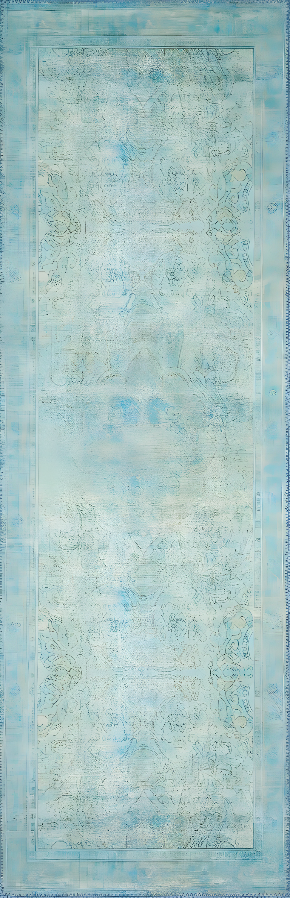 Loloi II Loren Collection LQ-08 Aqua Oriental Area Rug 5'-0" x 7'-6"
