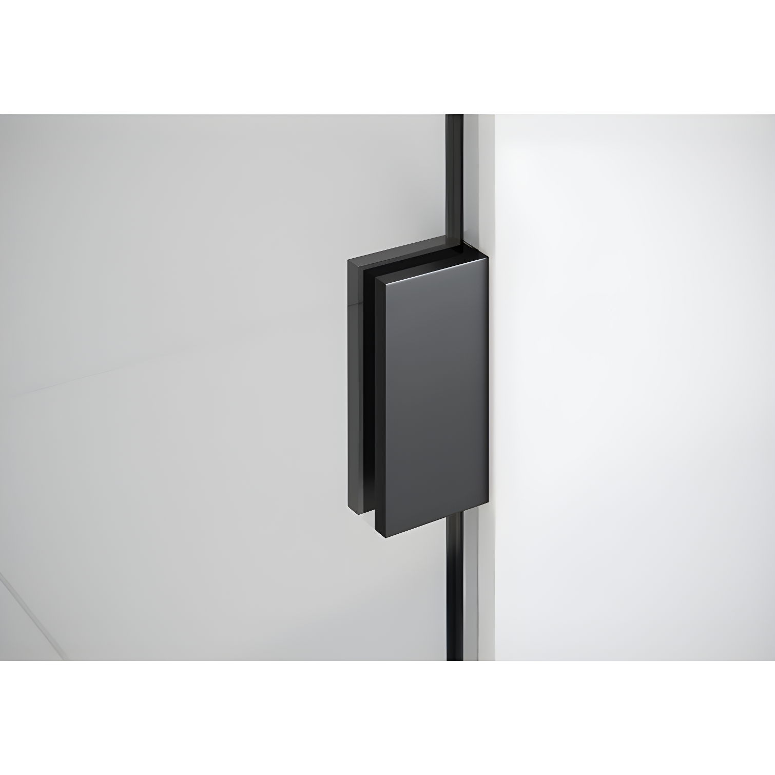 Glass Warehouse Halo 36 in. x 47 in. x 78 in. 90-degree Fully Frameless Glass Hinged Shower Enclosure 90-GH-36-47-MB