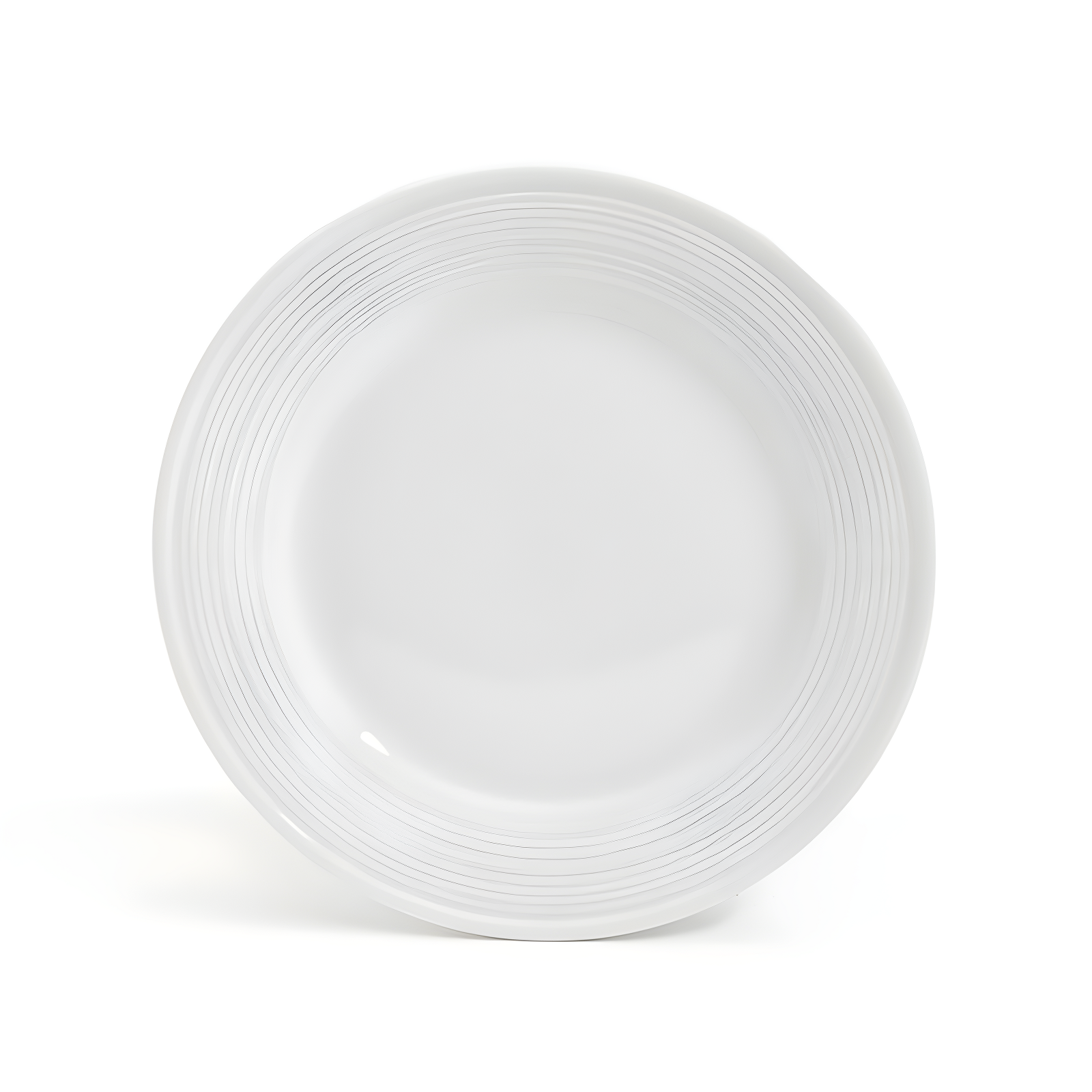 Gibson Home Embossed Buffet 16 Piece Ceramic Dinnerware Set in White