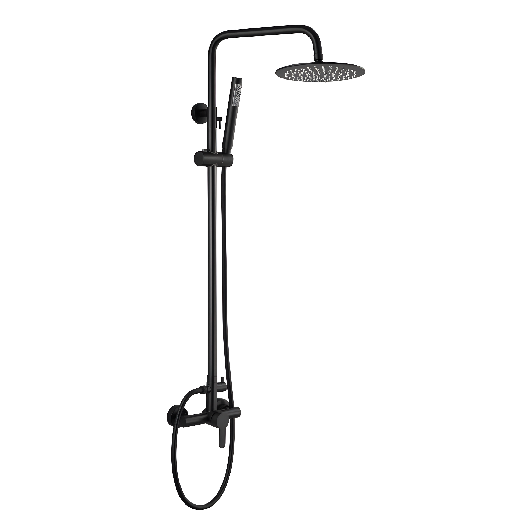 Outdoor Shower Fixture SUS304 Shower Faucet Combo Set Stainless Steel 8 Rainfall Shower Head