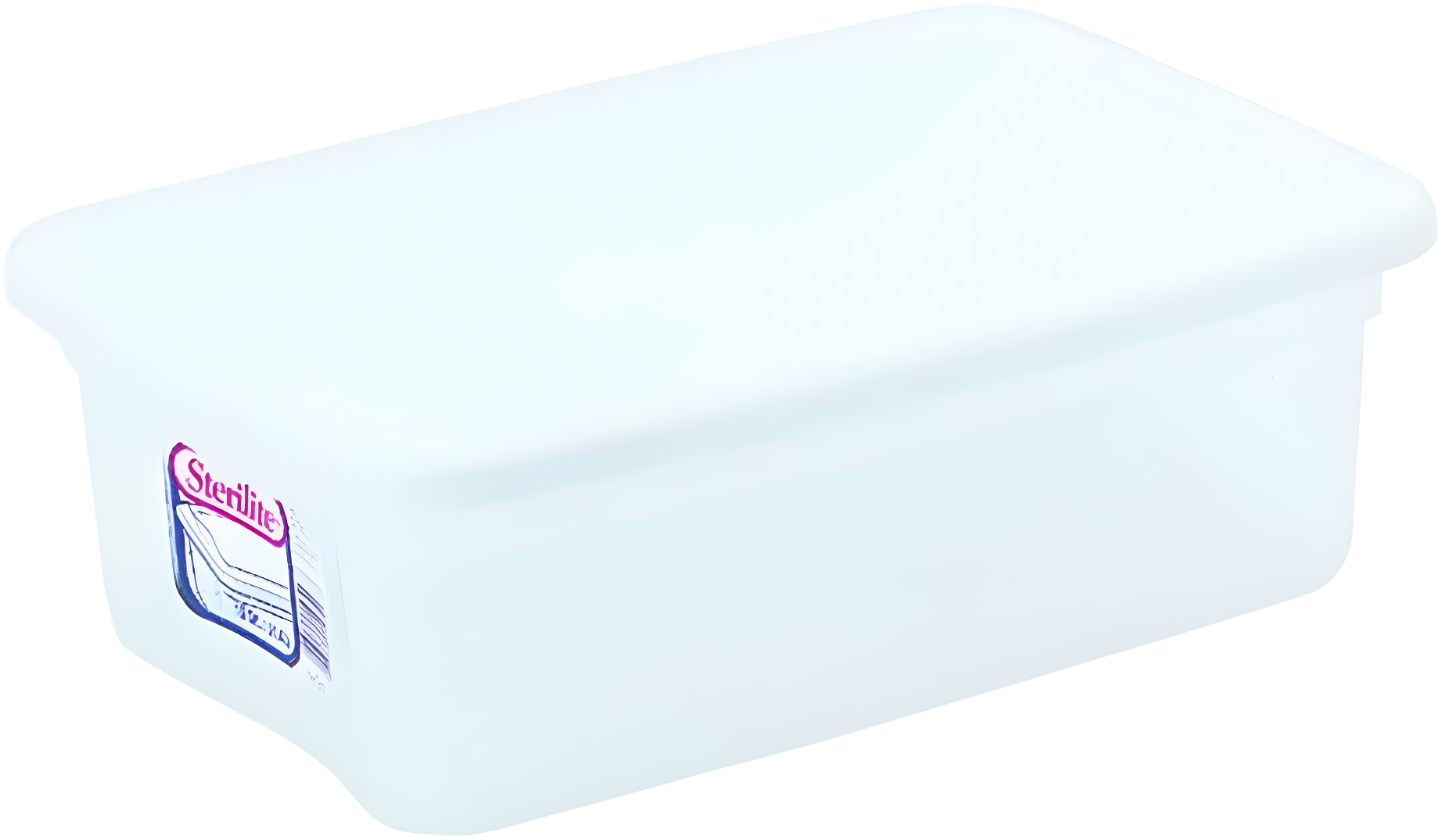 Sterilite 16 Quart Basic Clear Storage Box with White Lid (Pack of 2)