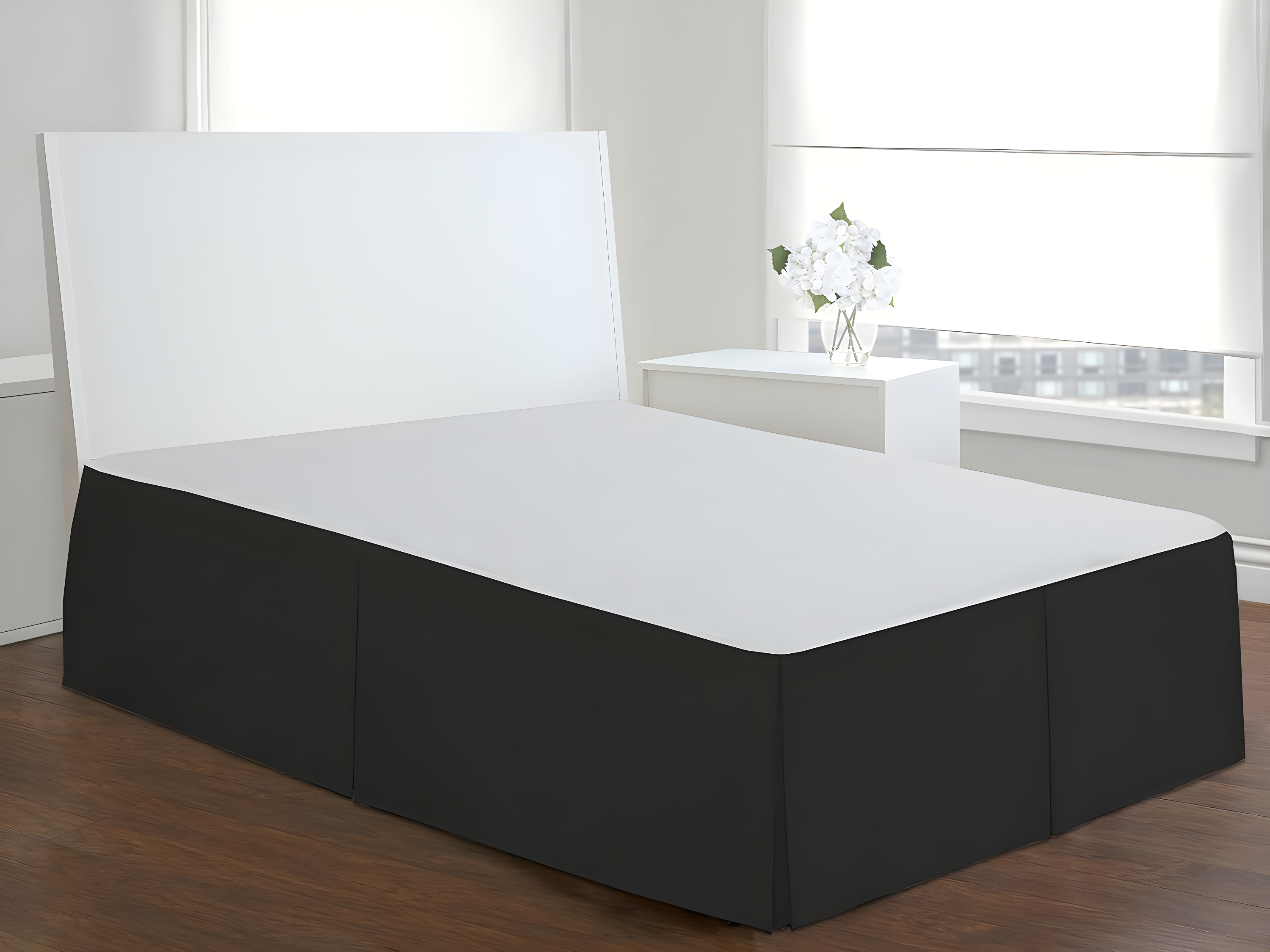 Fresh Ideas Fresh Ideas Tailored Poplin Bed Skirt, 14" Drop Length